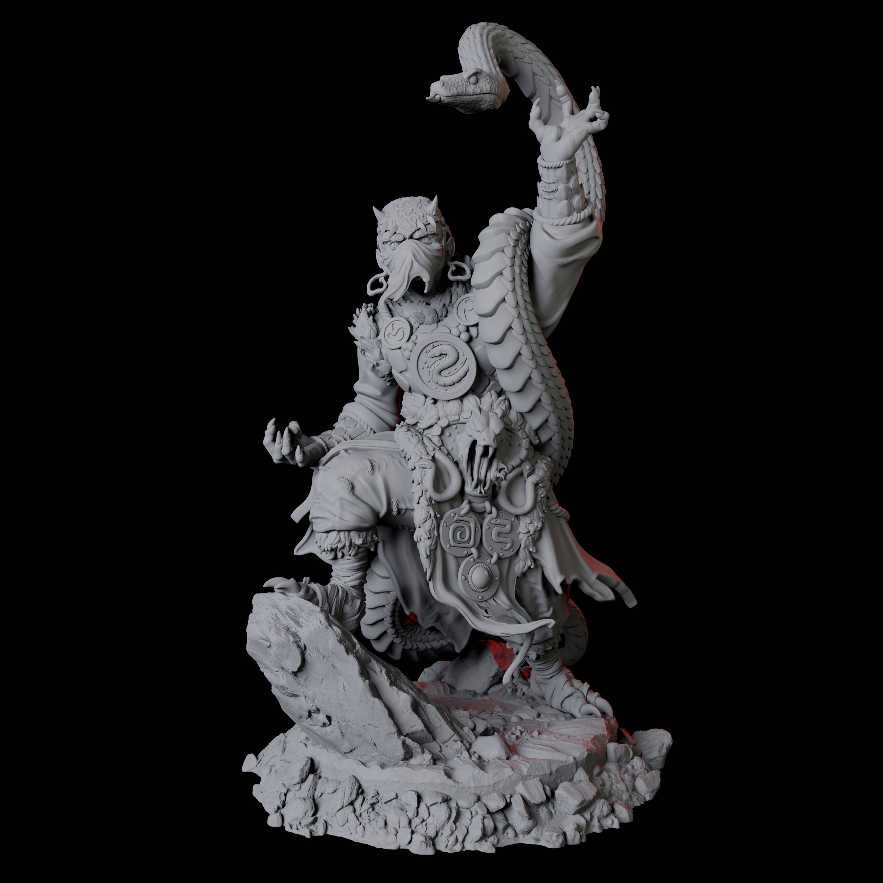 Yuan-Ti Snake Charmer B Miniature for Dungeons and Dragons, Pathfinder or other TTRPGs