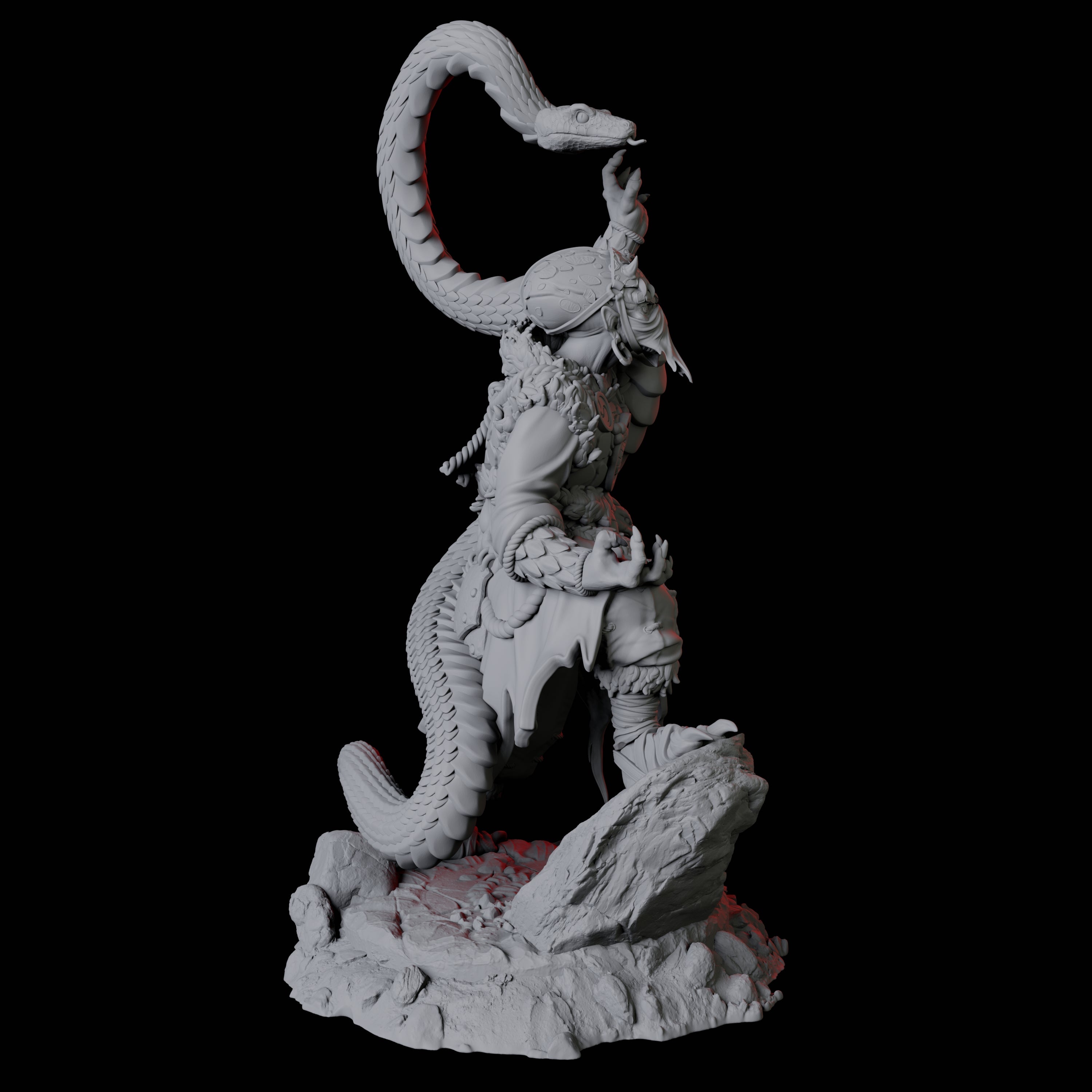 Yuan-Ti Snake Charmer B Miniature for Dungeons and Dragons, Pathfinder or other TTRPGs