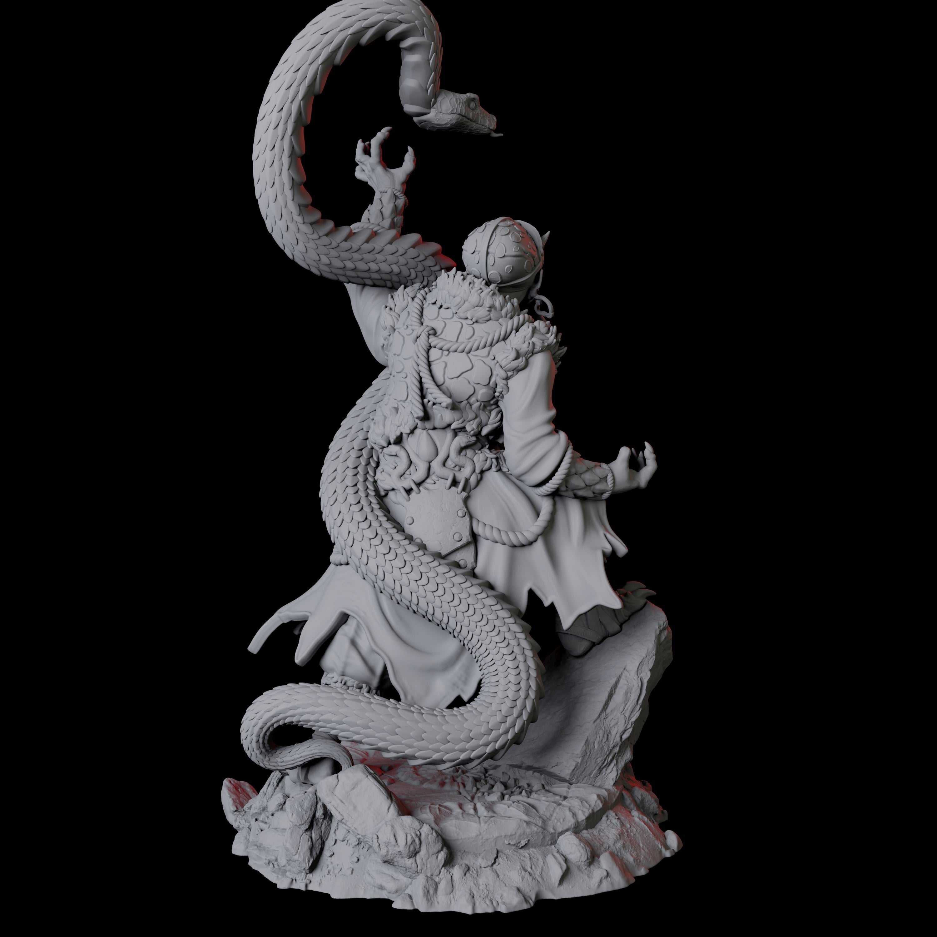 Yuan-Ti Snake Charmer B Miniature for Dungeons and Dragons, Pathfinder or other TTRPGs