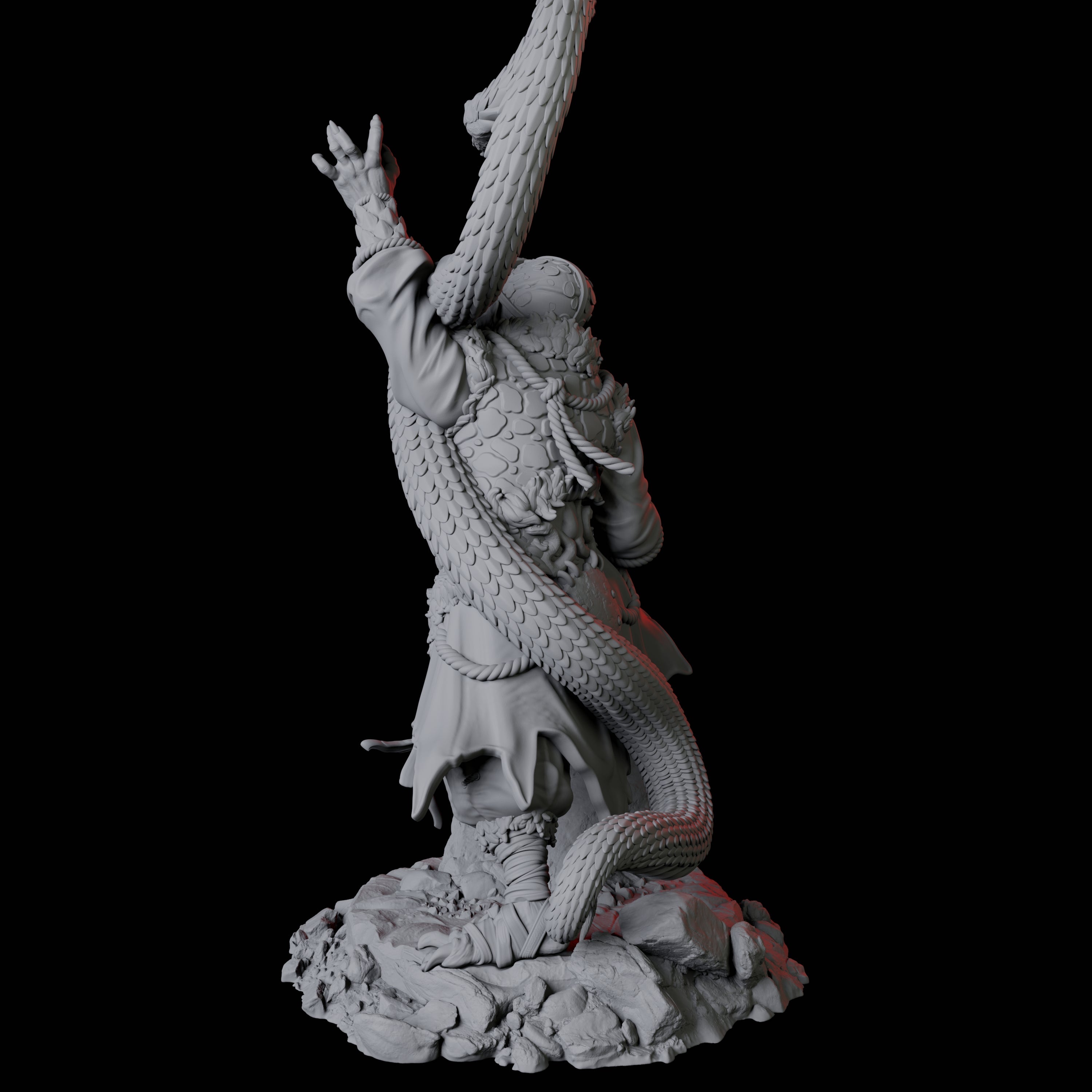 Yuan-Ti Snake Charmer B Miniature for Dungeons and Dragons, Pathfinder or other TTRPGs