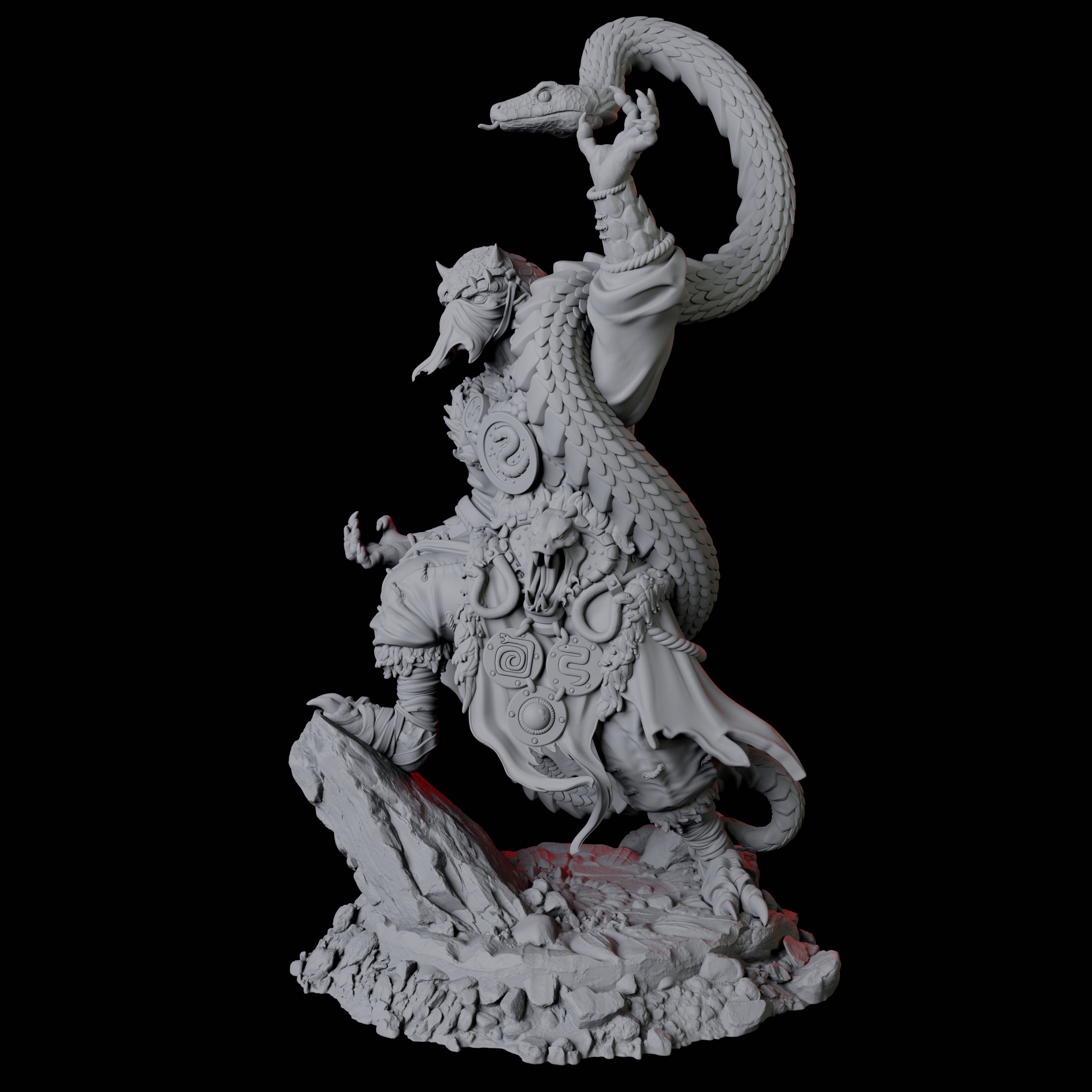 Yuan-Ti Snake Charmer B Miniature for Dungeons and Dragons, Pathfinder or other TTRPGs