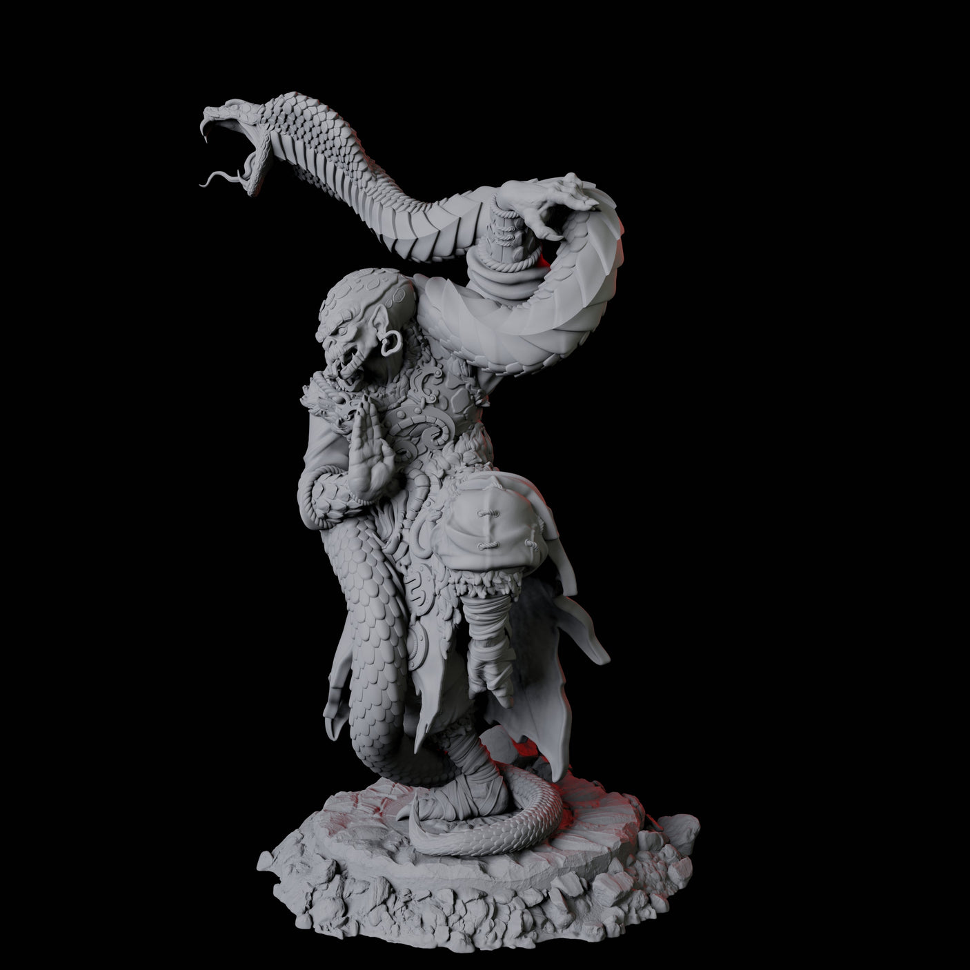 Yuan-Ti Snake Charmer C Miniature for Dungeons and Dragons, Pathfinder or other TTRPGs