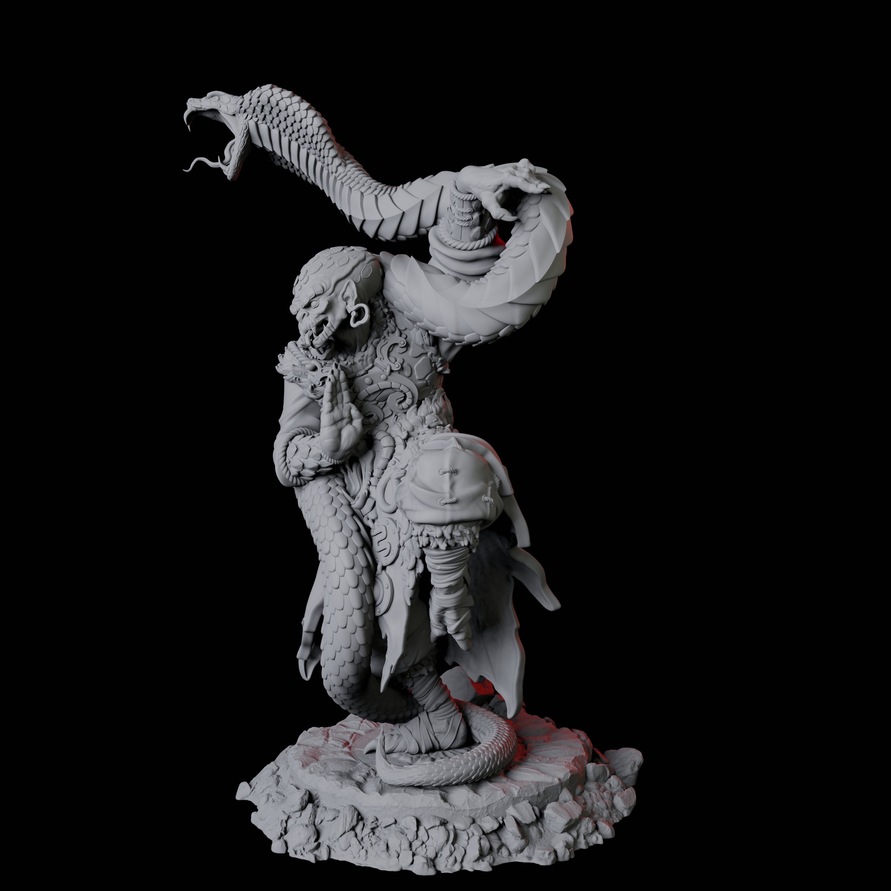 Yuan-Ti Snake Charmer C Miniature for Dungeons and Dragons, Pathfinder or other TTRPGs