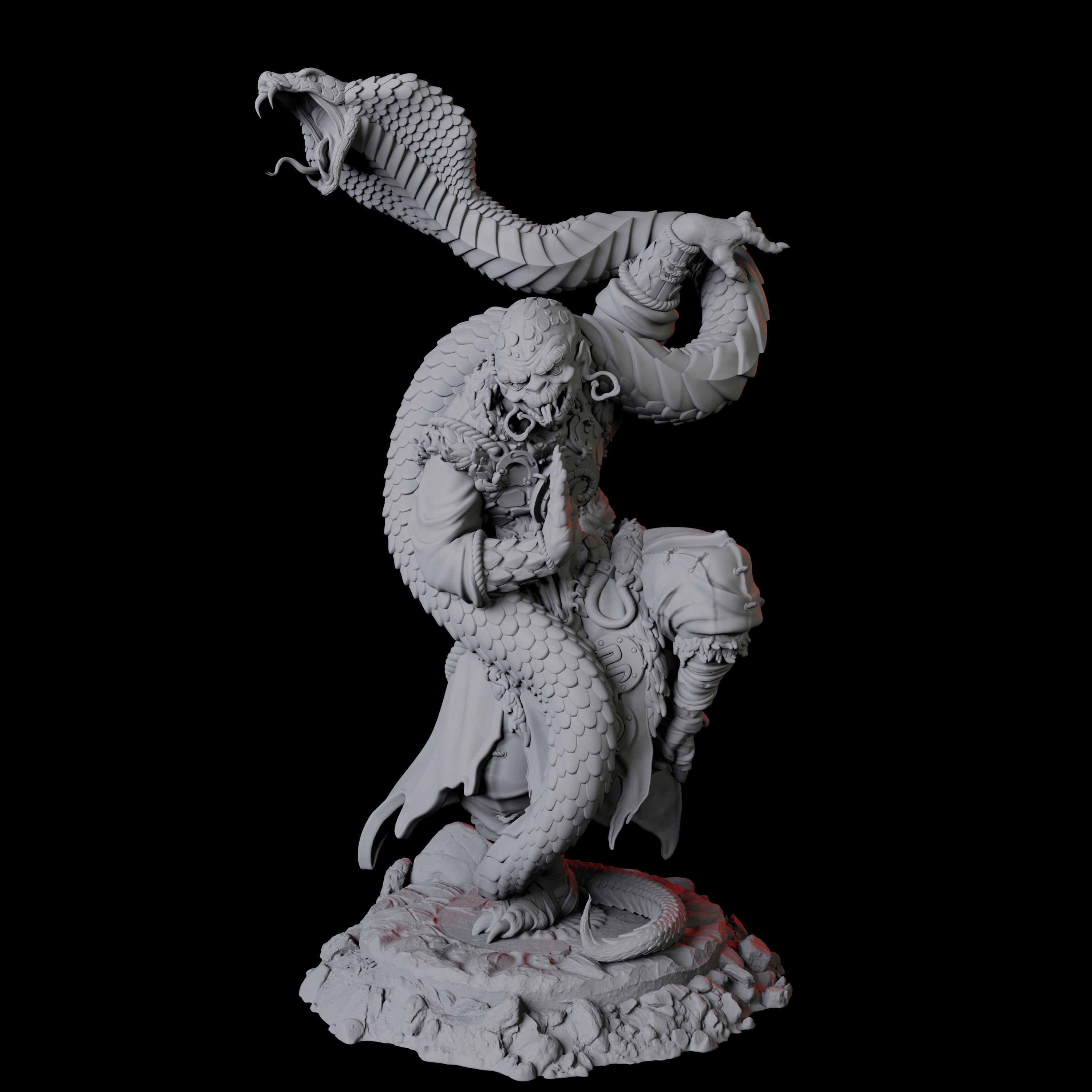 Yuan-Ti Snake Charmer C Miniature for Dungeons and Dragons, Pathfinder or other TTRPGs
