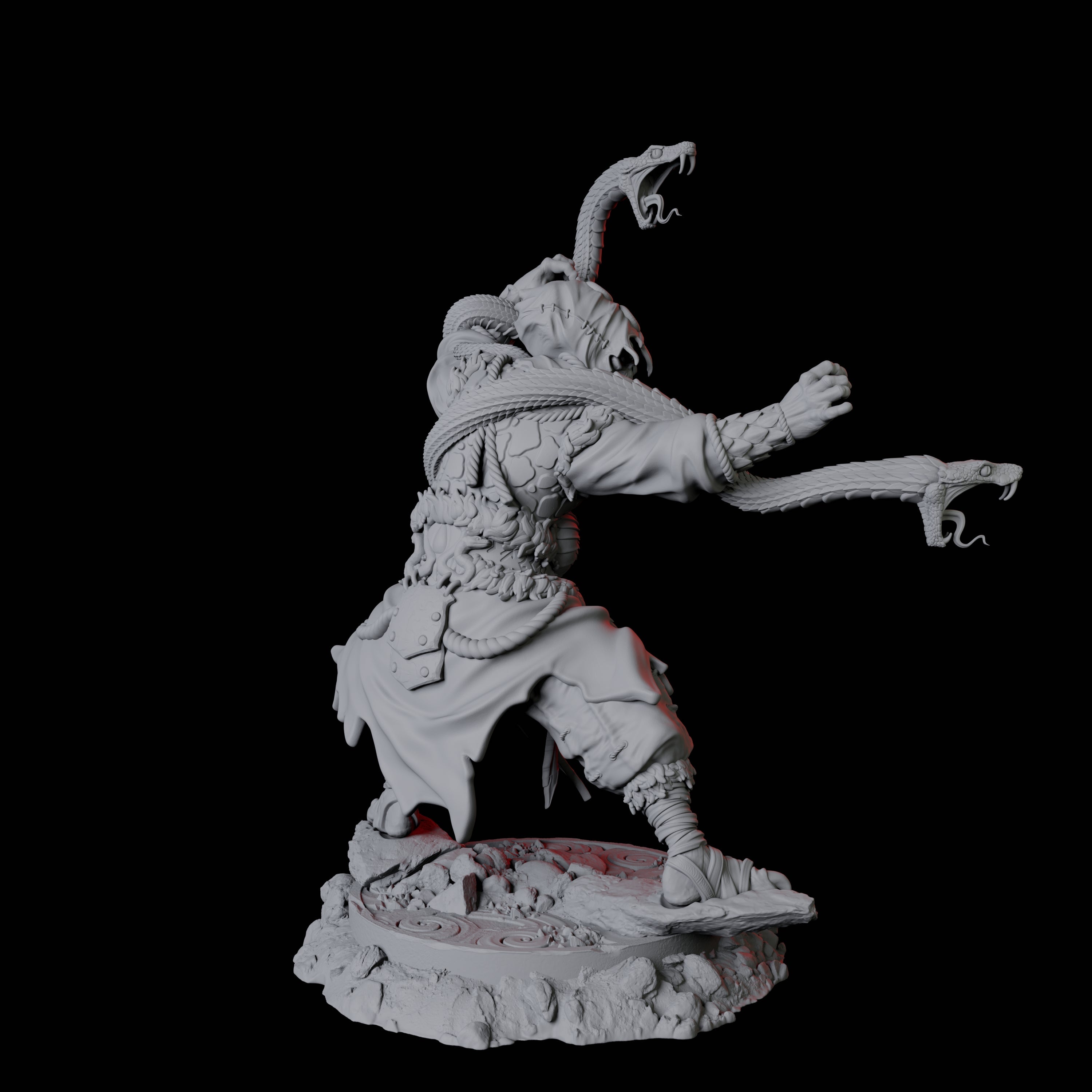 Yuan-Ti Snake Charmer D Miniature for Dungeons and Dragons, Pathfinder or other TTRPGs
