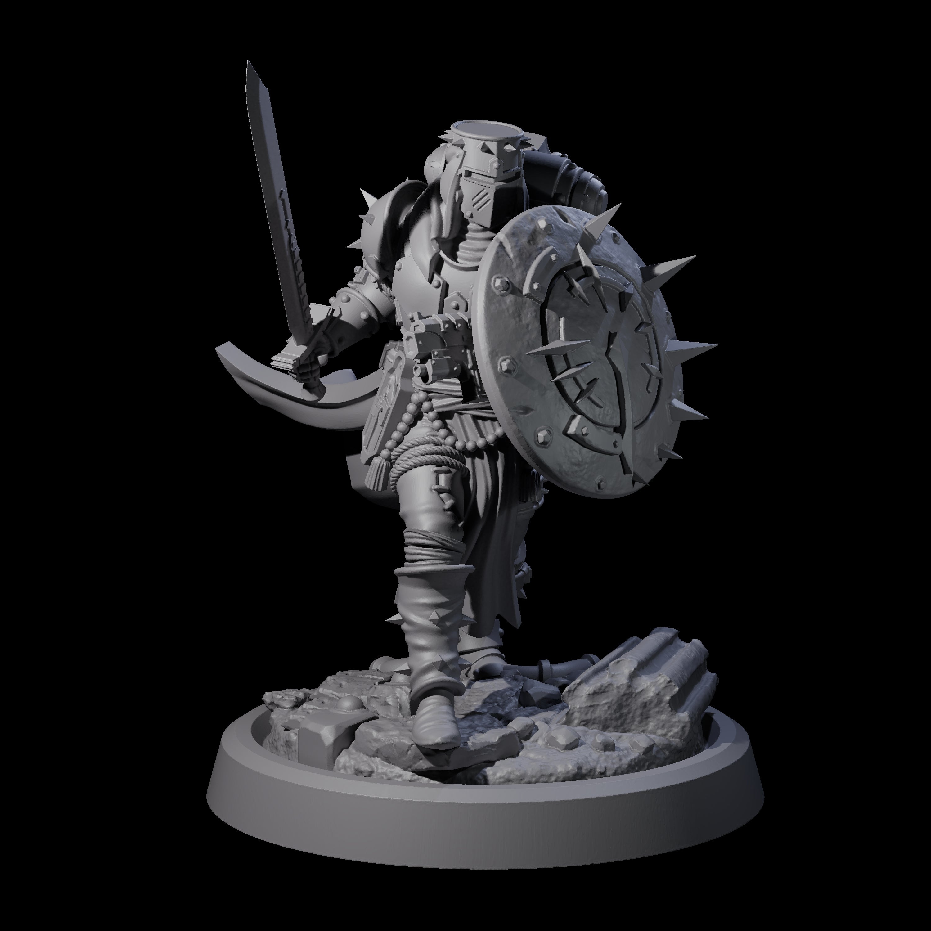 Zealous Human Crusader A Miniature for Dungeons and Dragons, Pathfinder or other TTRPGs