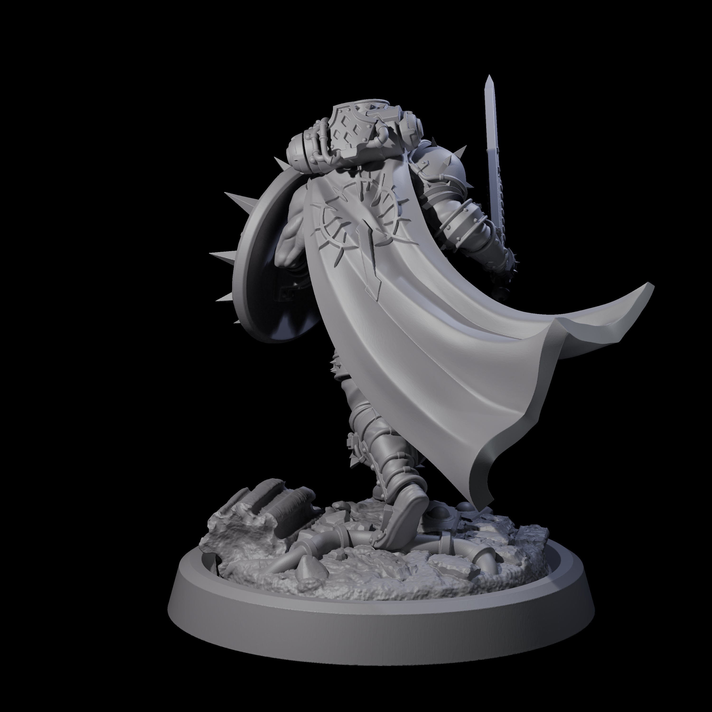 Zealous Human Crusader A Miniature for Dungeons and Dragons, Pathfinder or other TTRPGs
