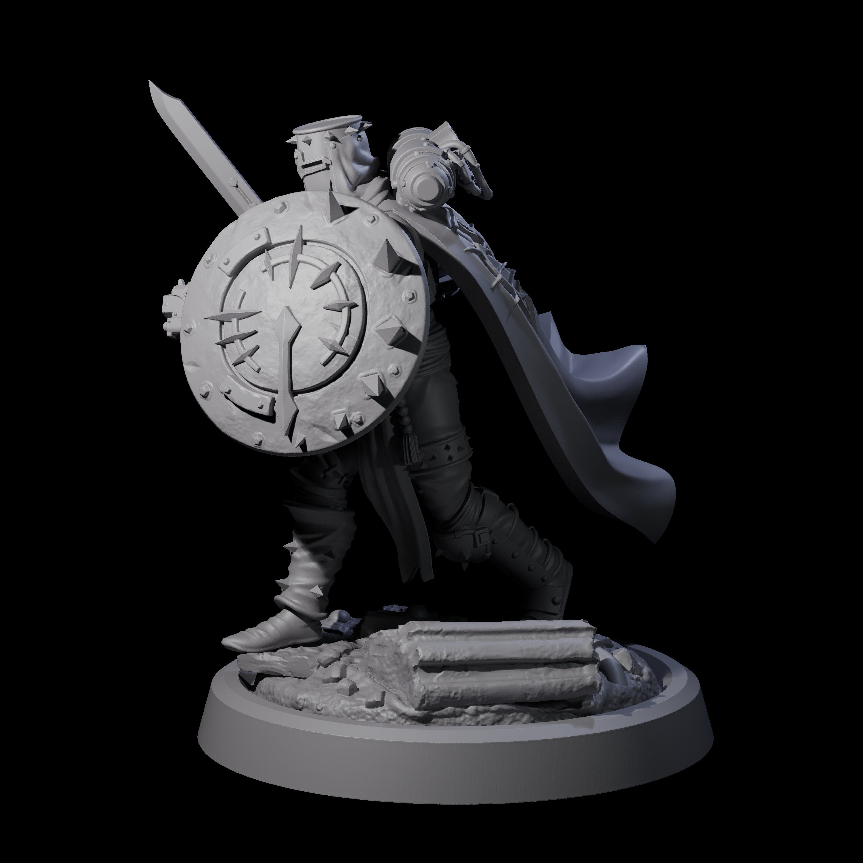 Zealous Human Crusader A Miniature for Dungeons and Dragons, Pathfinder or other TTRPGs