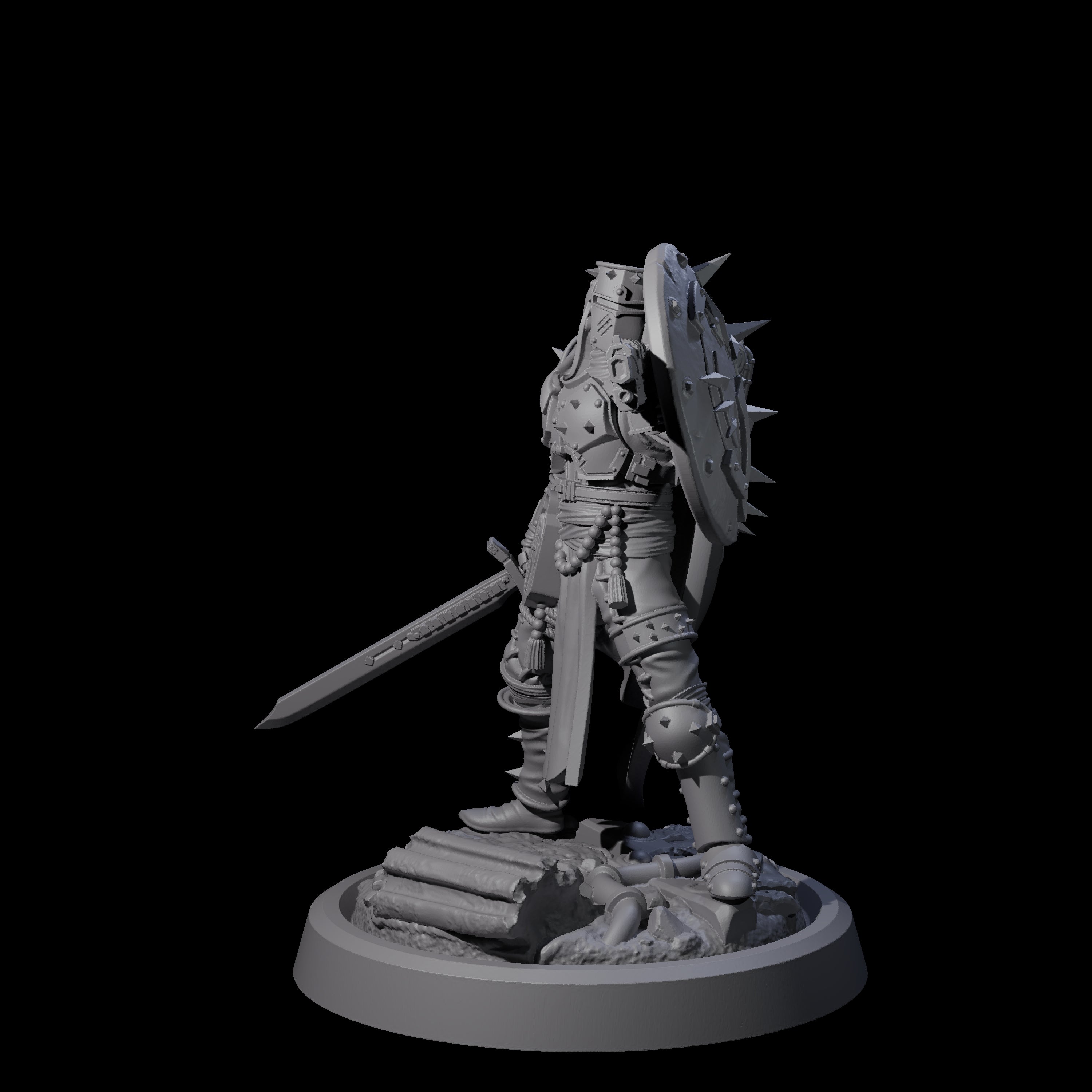 Zealous Human Crusader B Miniature for Dungeons and Dragons, Pathfinder or other TTRPGs