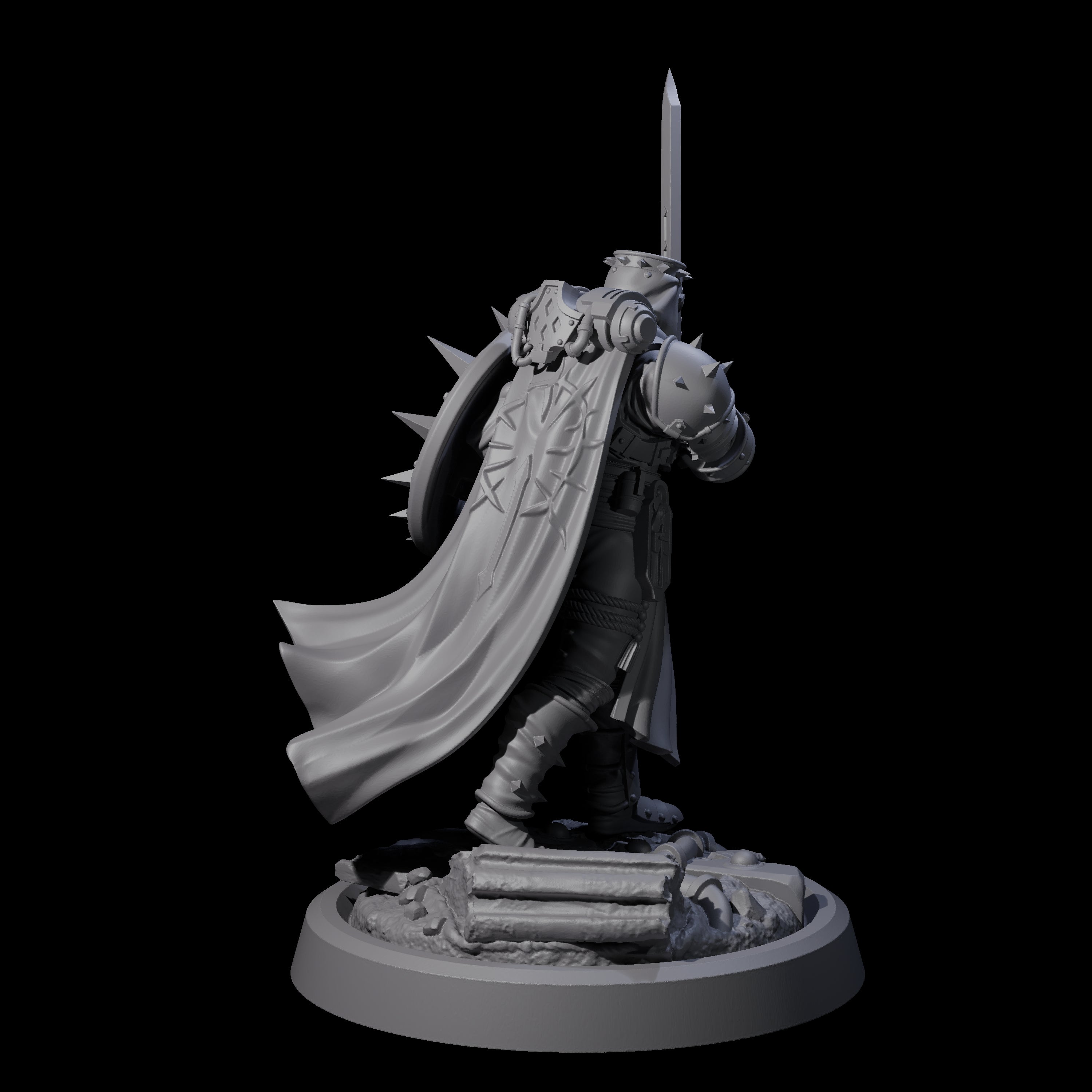 Zealous Human Crusader C Miniature for Dungeons and Dragons, Pathfinder or other TTRPGs