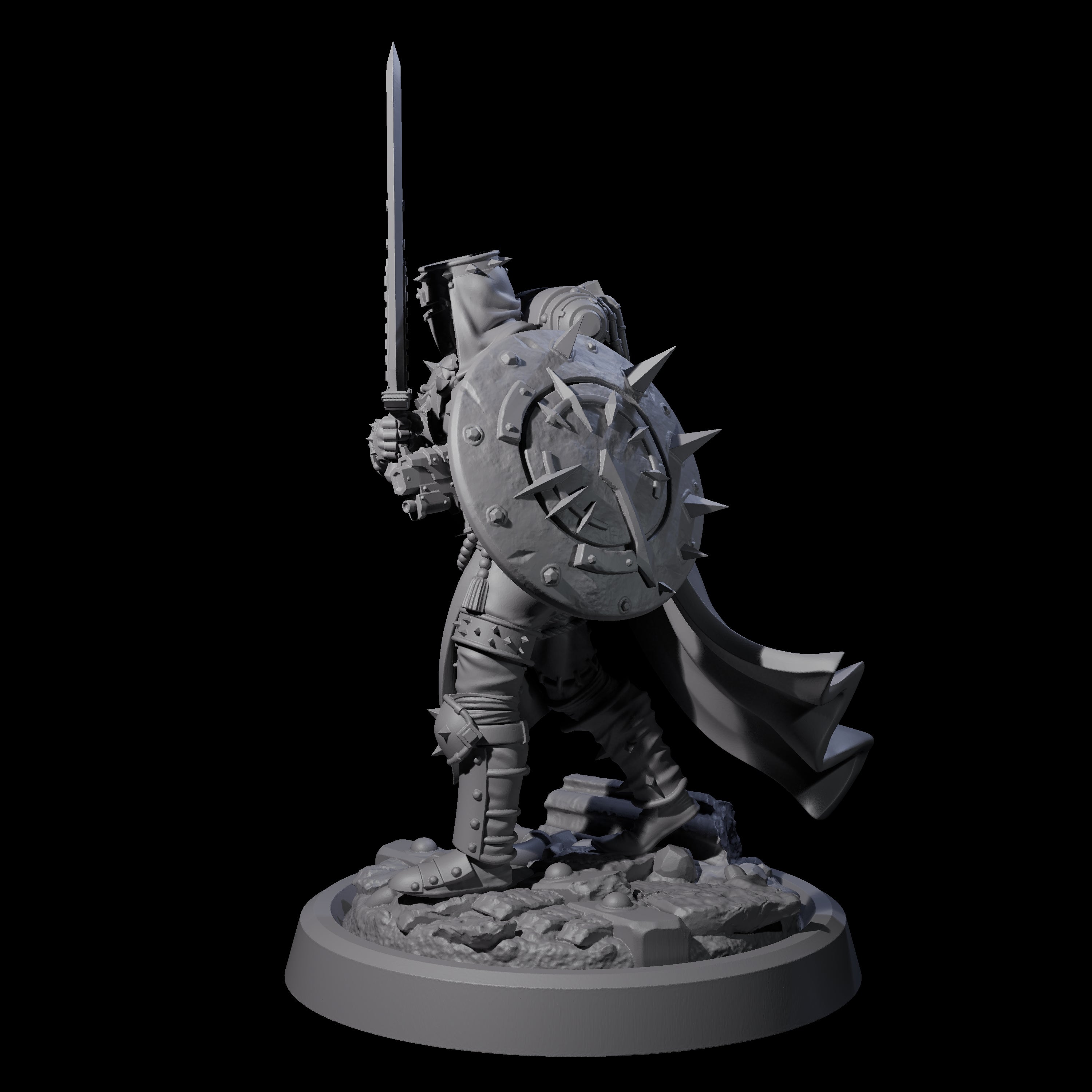 Zealous Human Crusader C Miniature for Dungeons and Dragons, Pathfinder or other TTRPGs