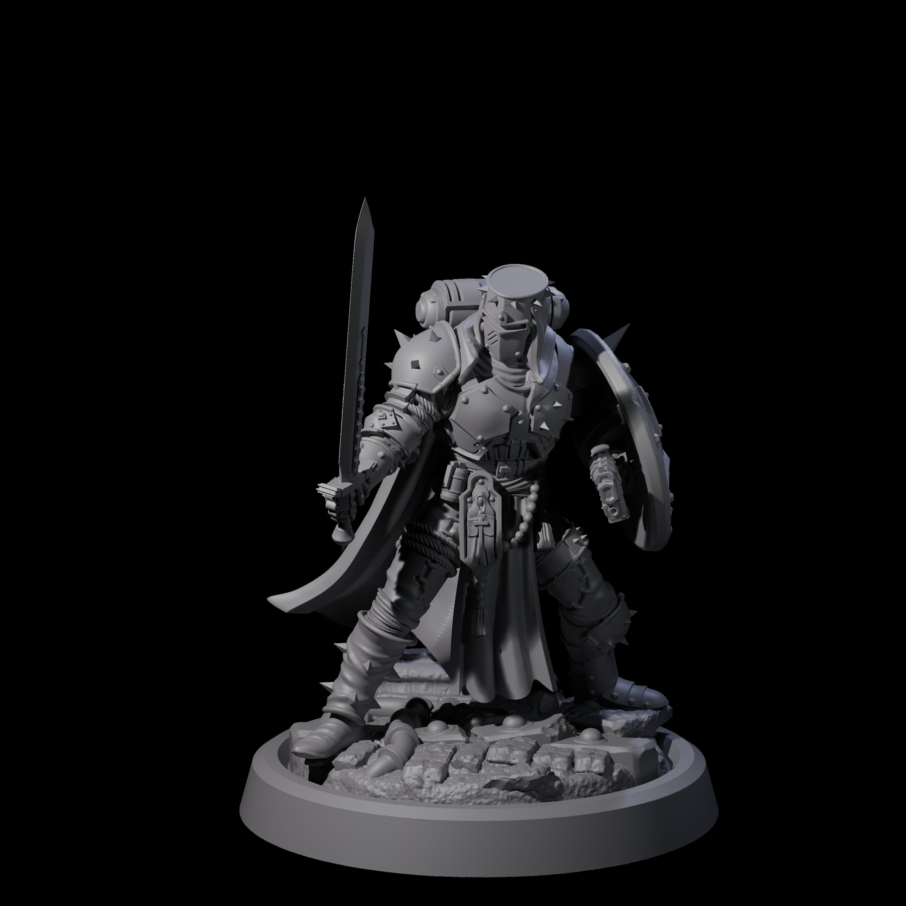 Zealous Human Crusader D Miniature for Dungeons and Dragons, Pathfinder or other TTRPGs