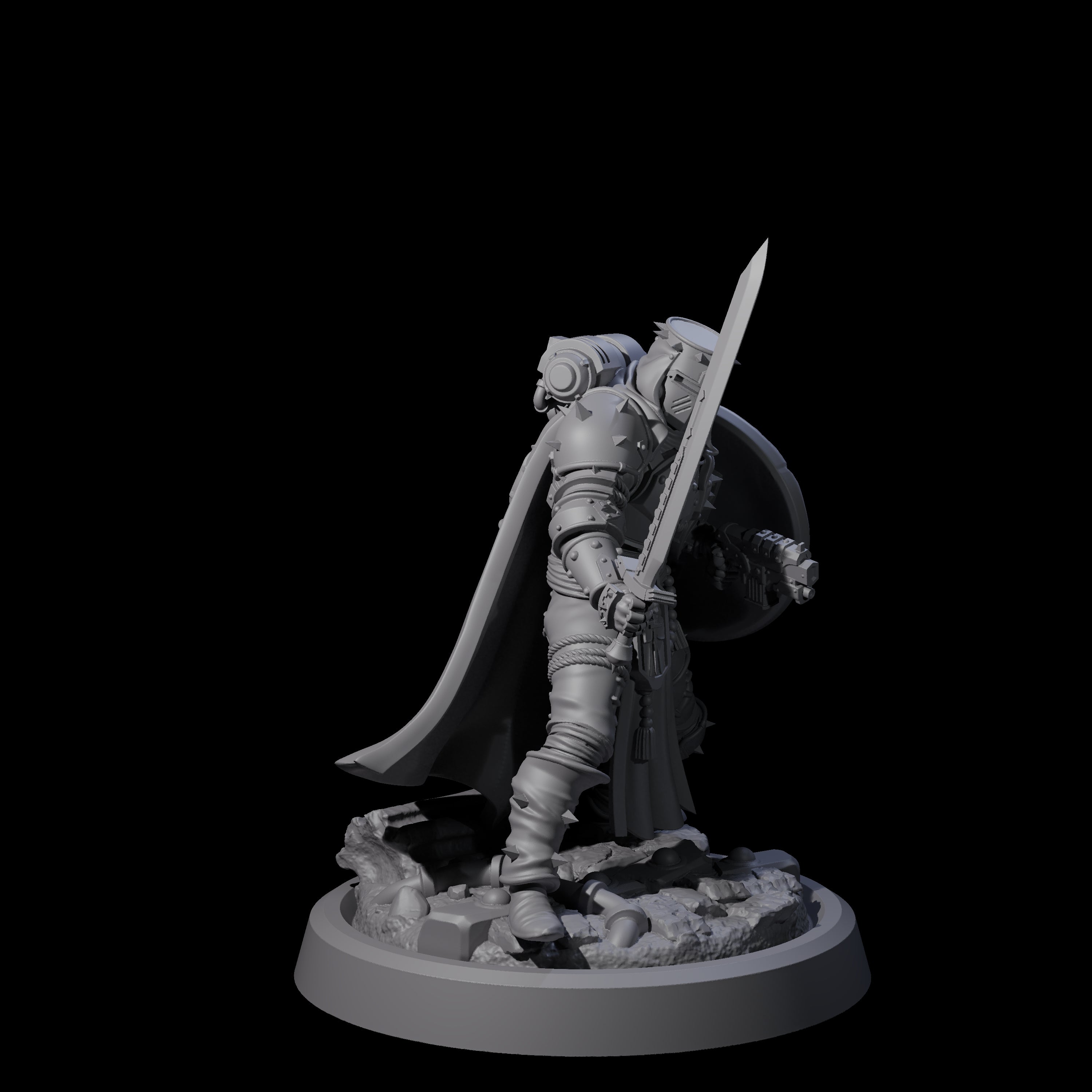 Zealous Human Crusader D Miniature for Dungeons and Dragons, Pathfinder or other TTRPGs