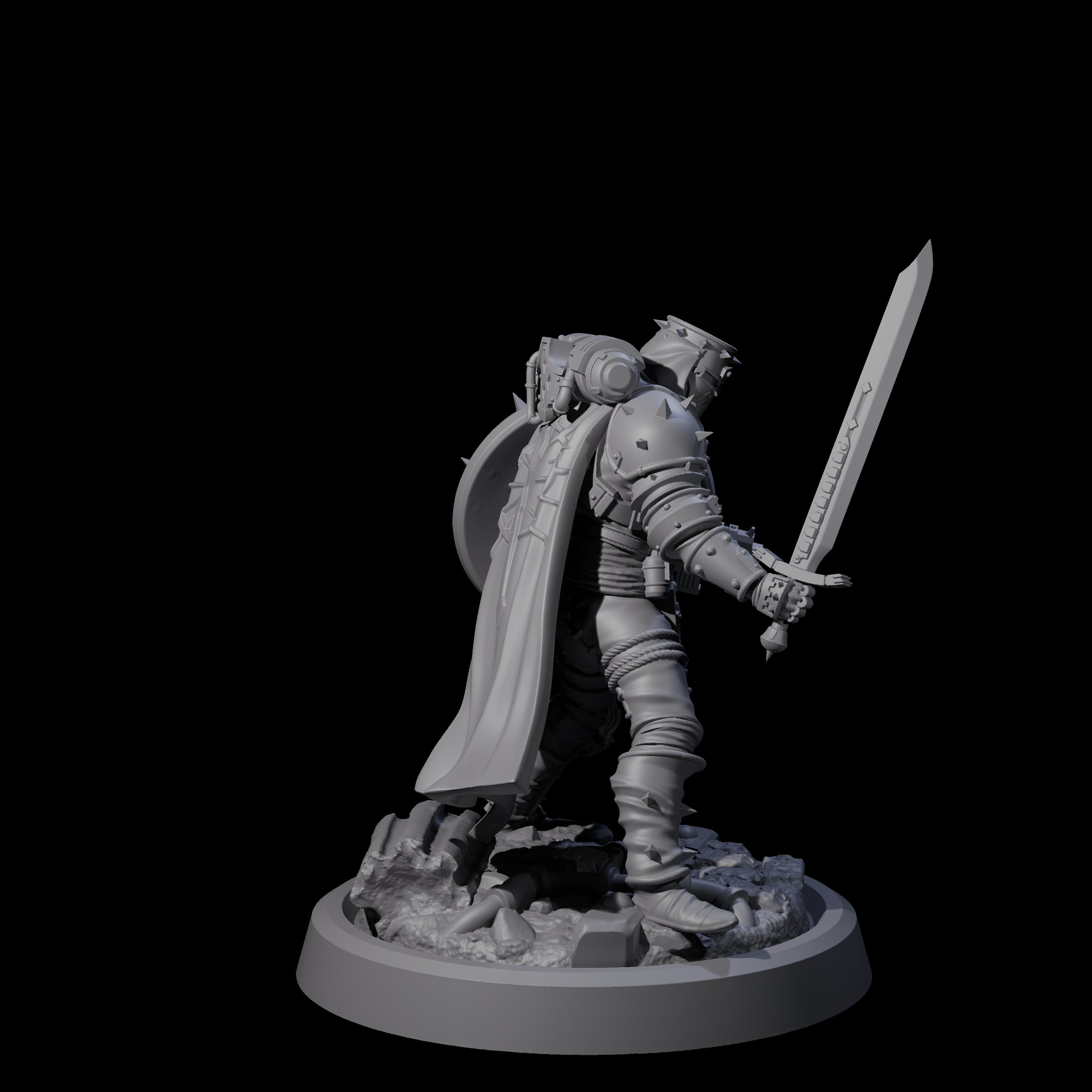 Zealous Human Crusader D Miniature for Dungeons and Dragons, Pathfinder or other TTRPGs