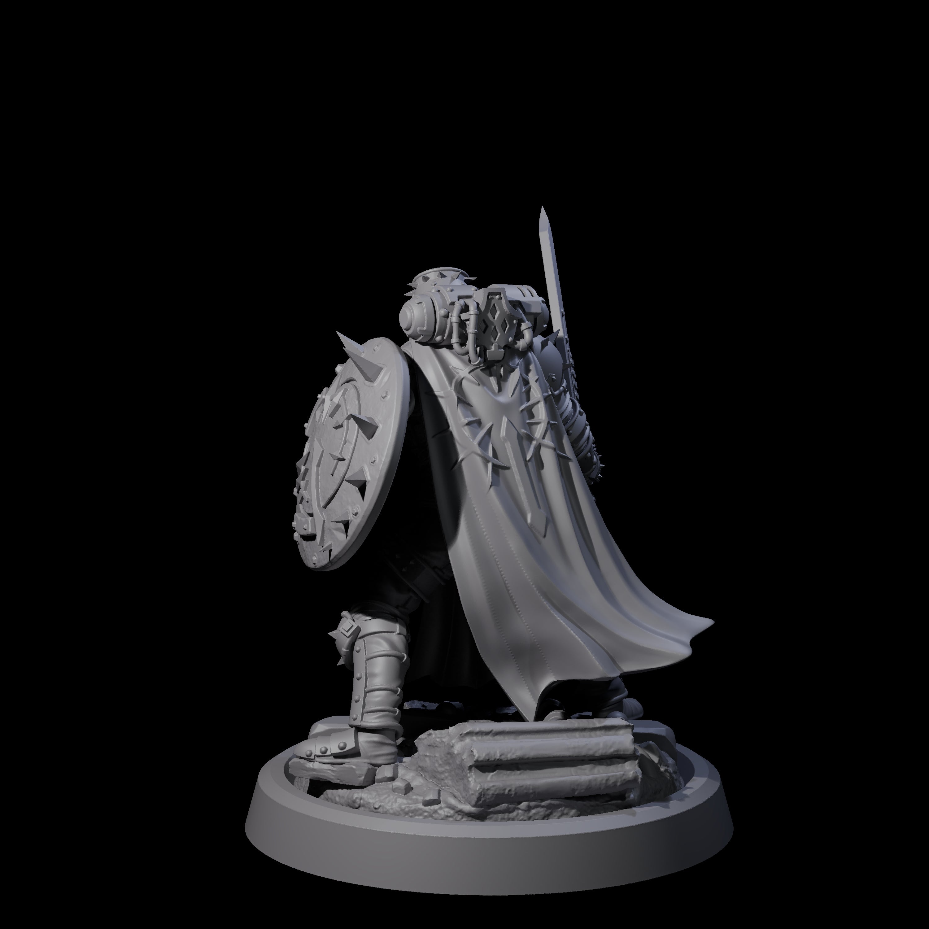 Zealous Human Crusader D Miniature for Dungeons and Dragons, Pathfinder or other TTRPGs