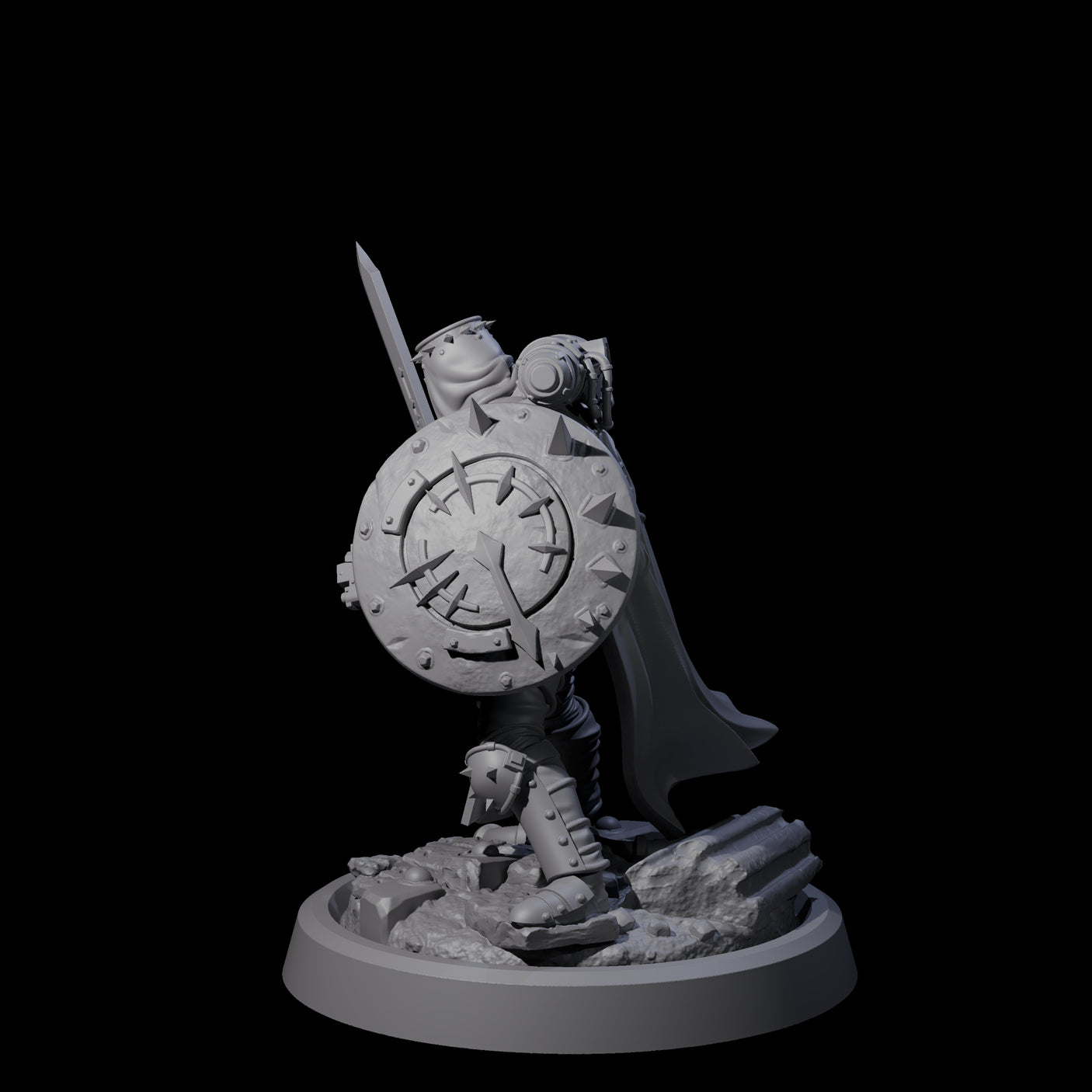 Zealous Human Crusader D Miniature for Dungeons and Dragons, Pathfinder or other TTRPGs