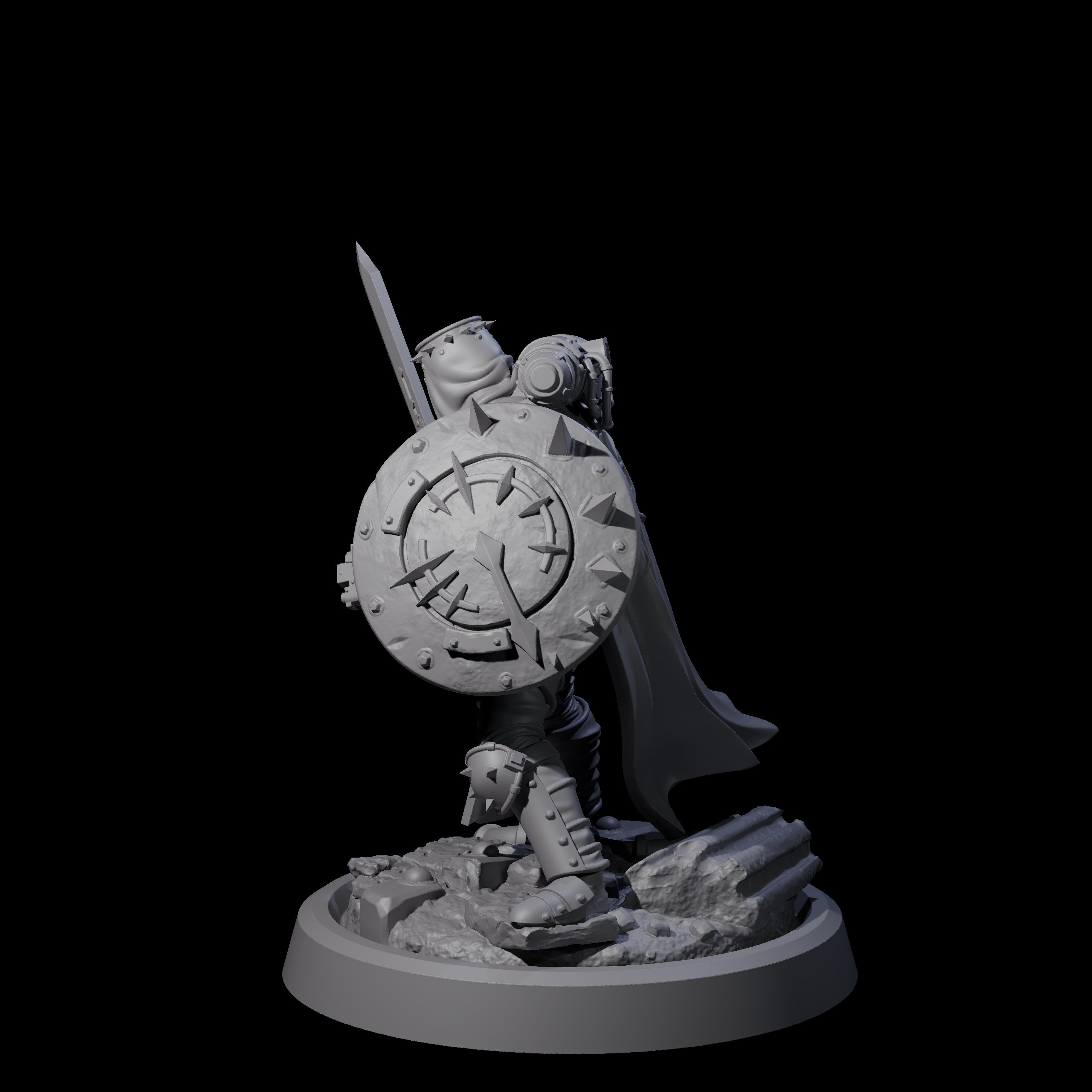 Zealous Human Crusader D Miniature for Dungeons and Dragons, Pathfinder or other TTRPGs