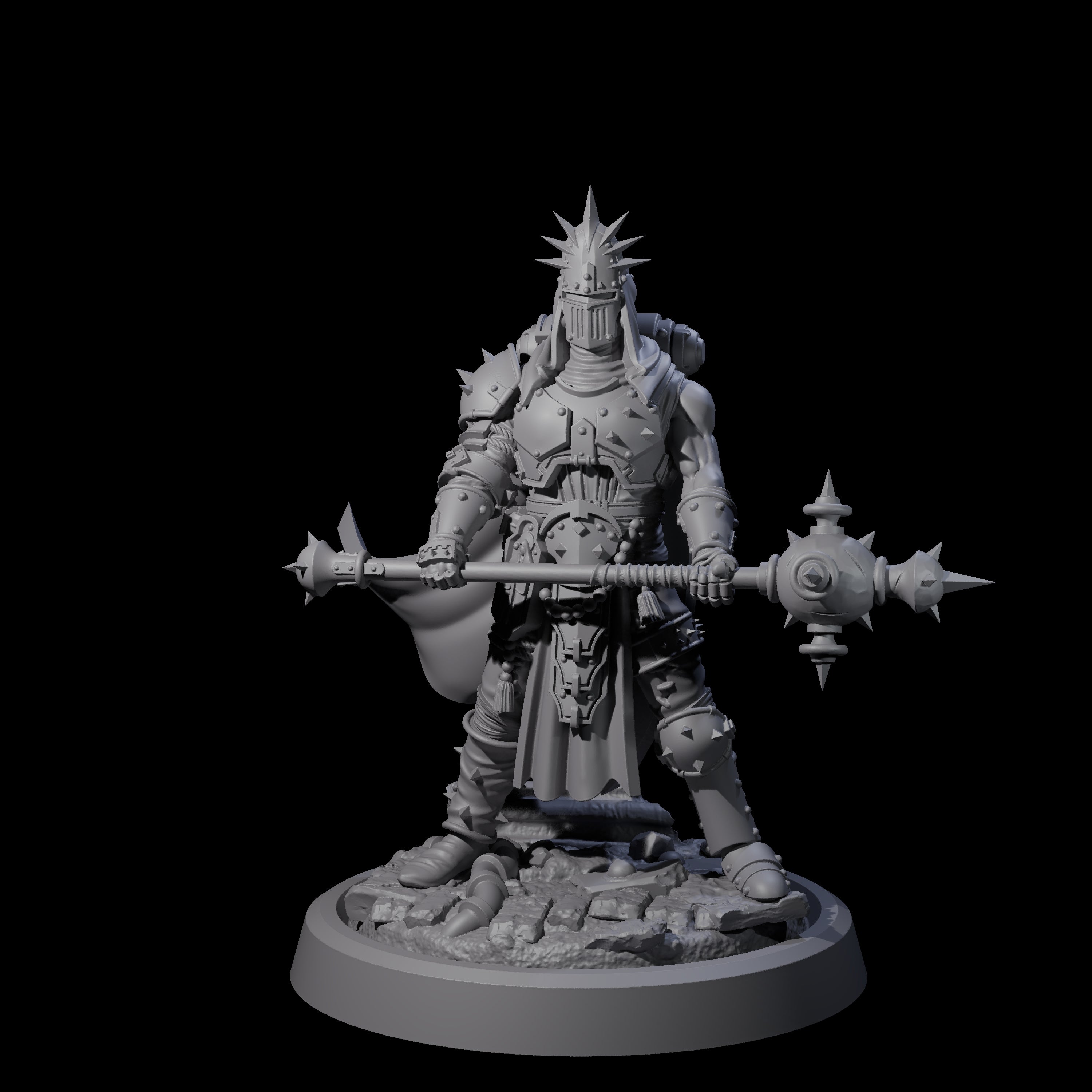 Zealous Human Crusader E Miniature for Dungeons and Dragons, Pathfinder or other TTRPGs