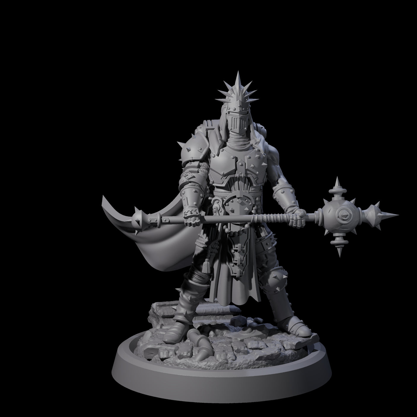Zealous Human Crusader E Miniature for Dungeons and Dragons, Pathfinder or other TTRPGs