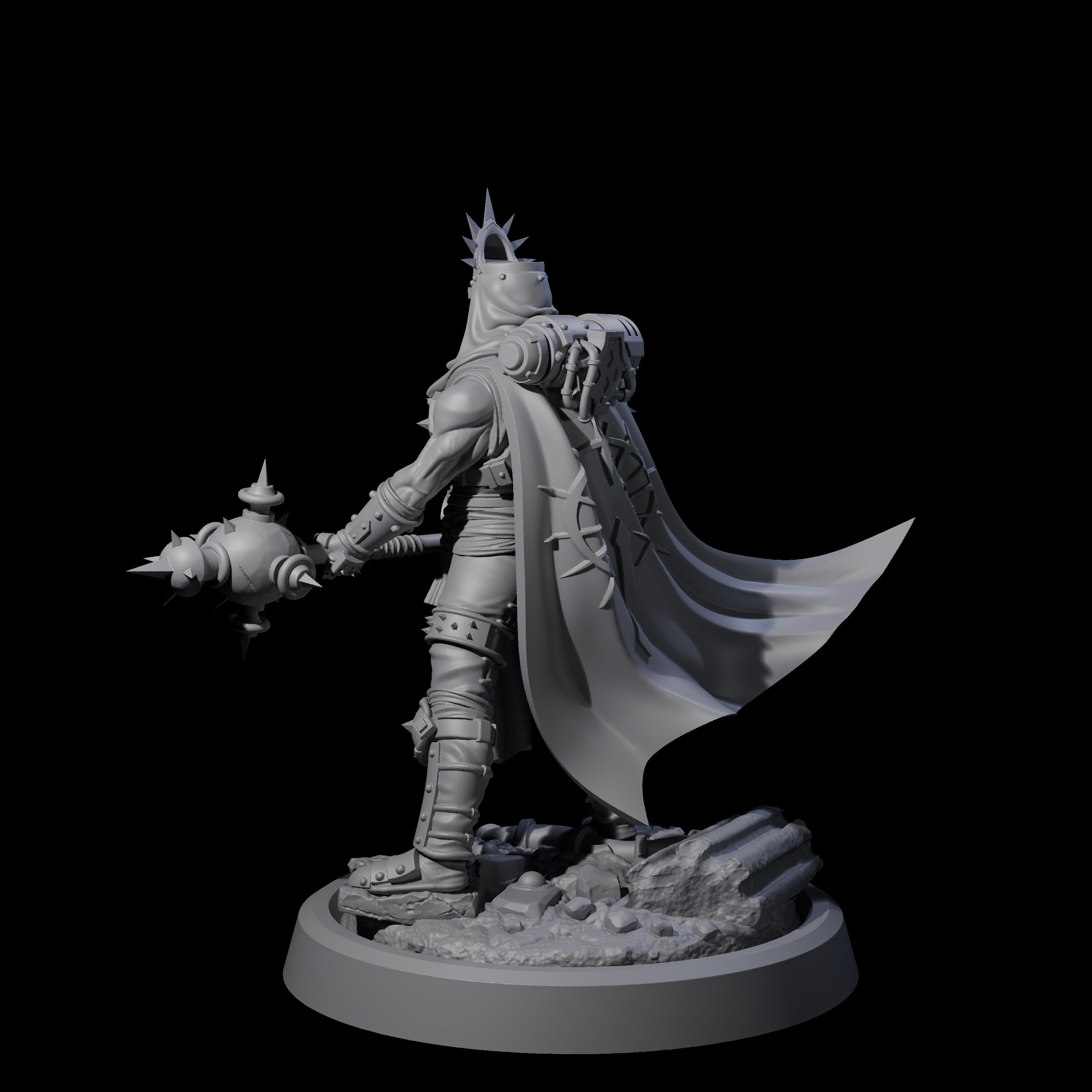 Zealous Human Crusader E Miniature for Dungeons and Dragons, Pathfinder or other TTRPGs