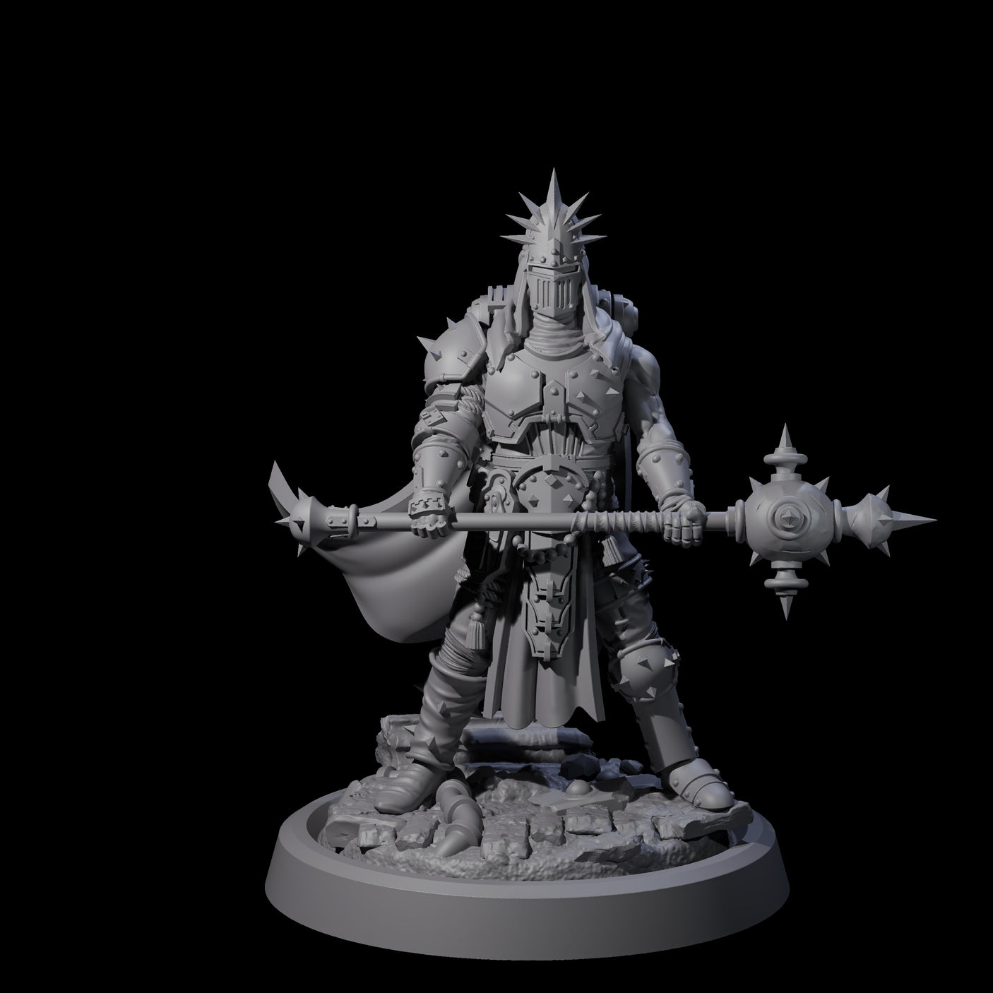 Zealous Human Crusader E Miniature for Dungeons and Dragons, Pathfinder or other TTRPGs