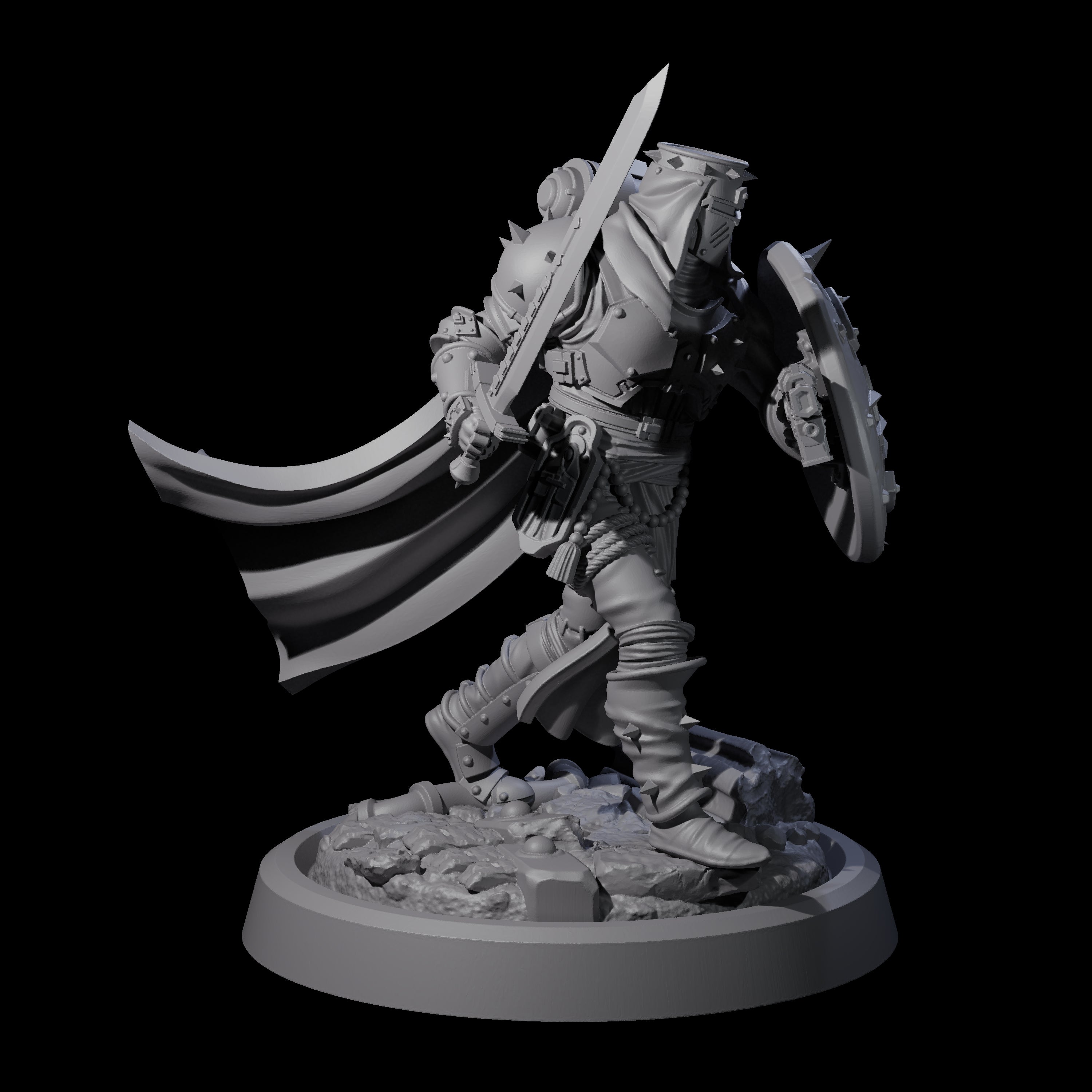 Zealous Human Crusaders Miniature for Dungeons and Dragons, Pathfinder or other TTRPGs