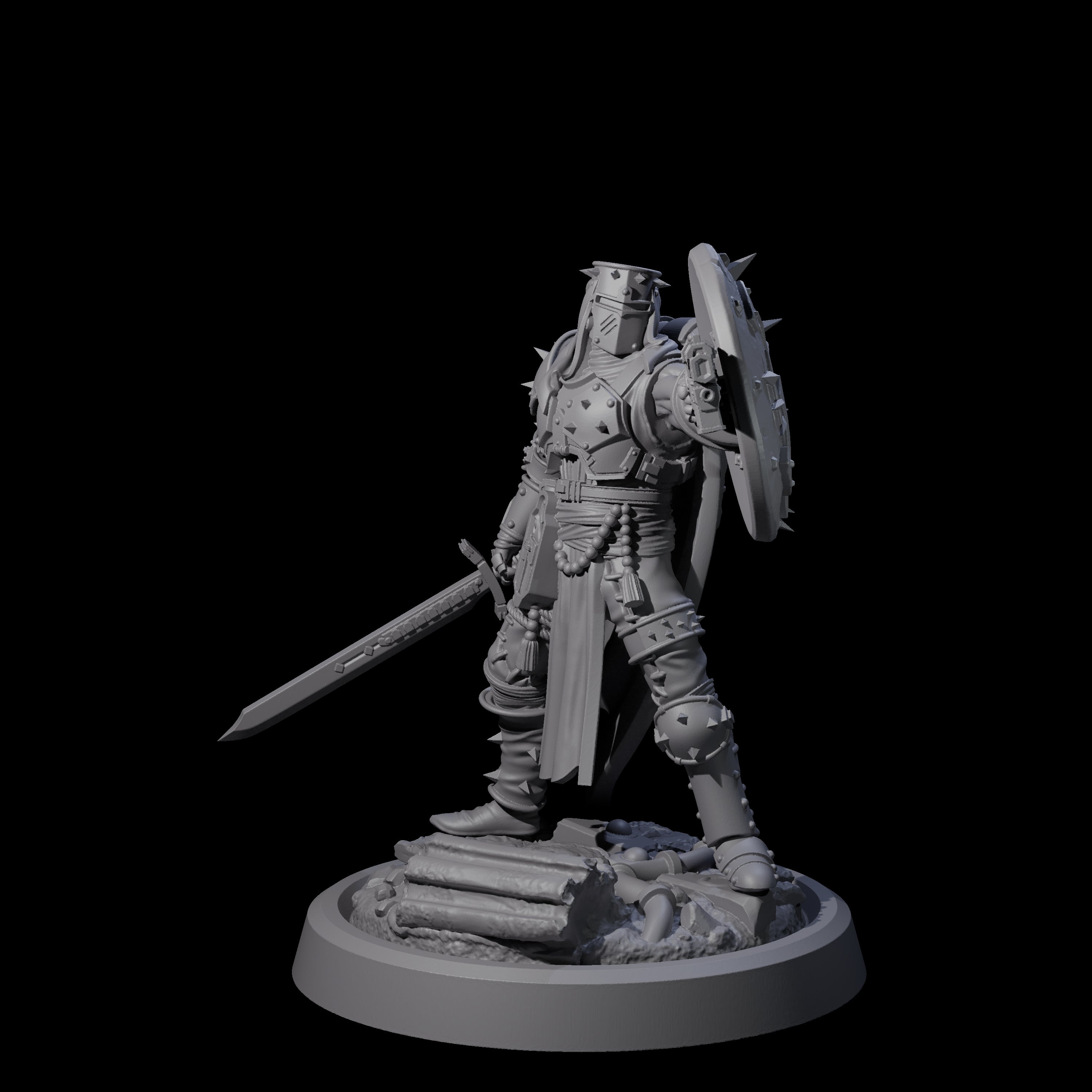 Zealous Human Crusaders Miniature for Dungeons and Dragons, Pathfinder or other TTRPGs