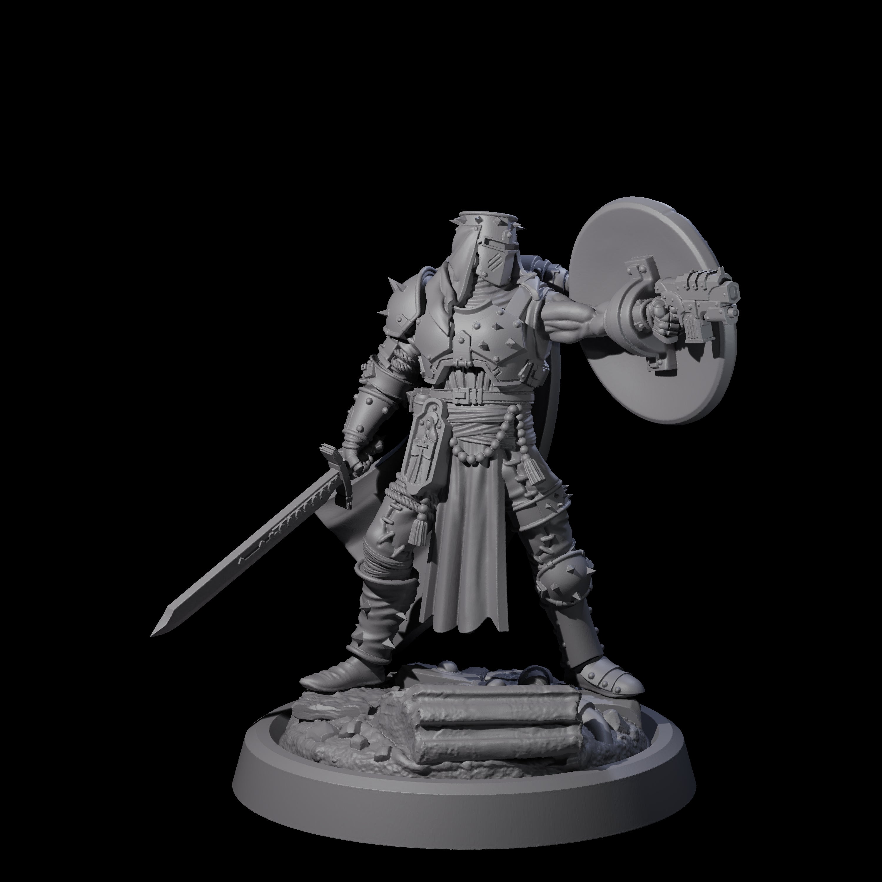 Zealous Human Crusaders Miniature for Dungeons and Dragons, Pathfinder or other TTRPGs