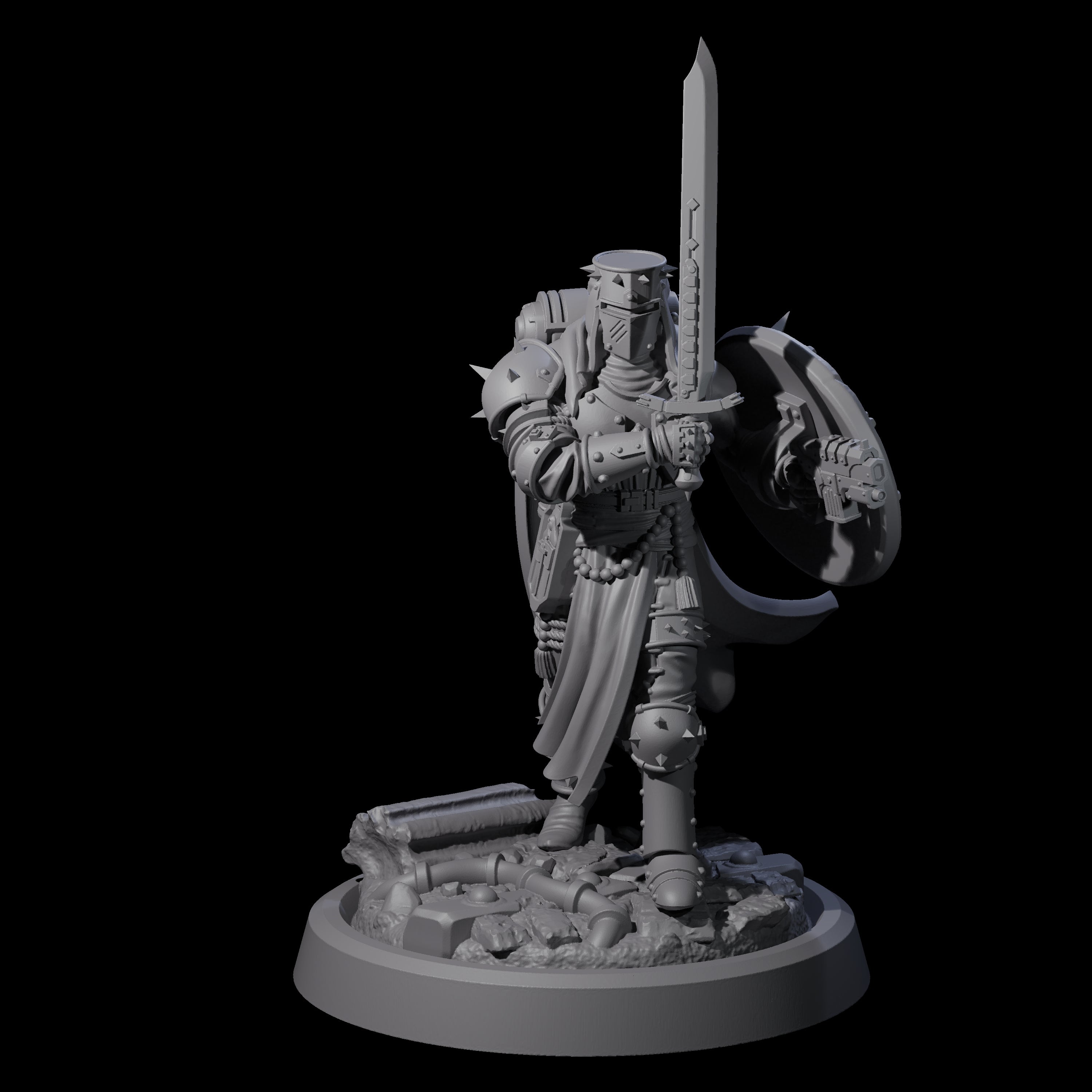 Zealous Human Crusaders Miniature for Dungeons and Dragons, Pathfinder or other TTRPGs