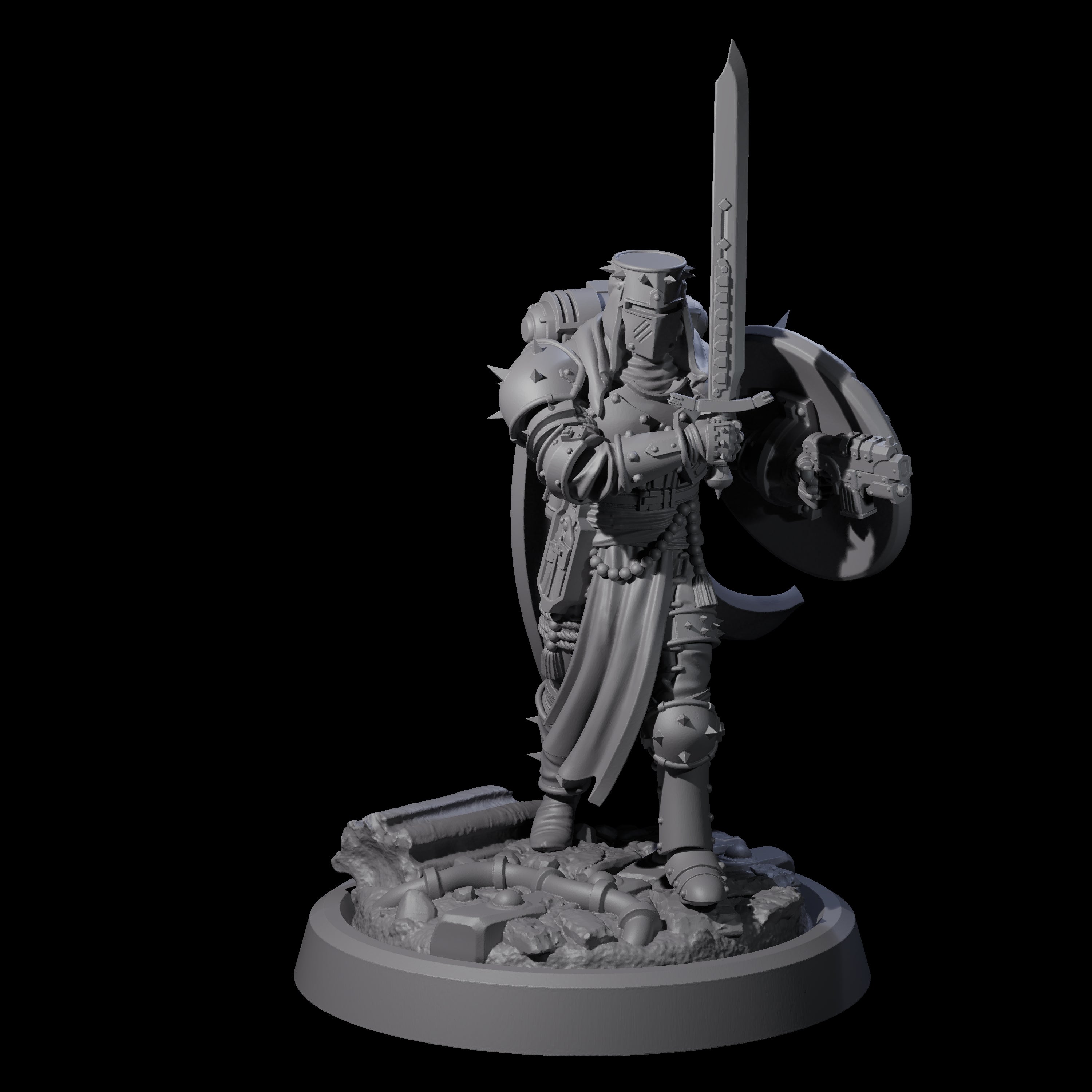 Zealous Human Crusaders Miniature for Dungeons and Dragons, Pathfinder or other TTRPGs