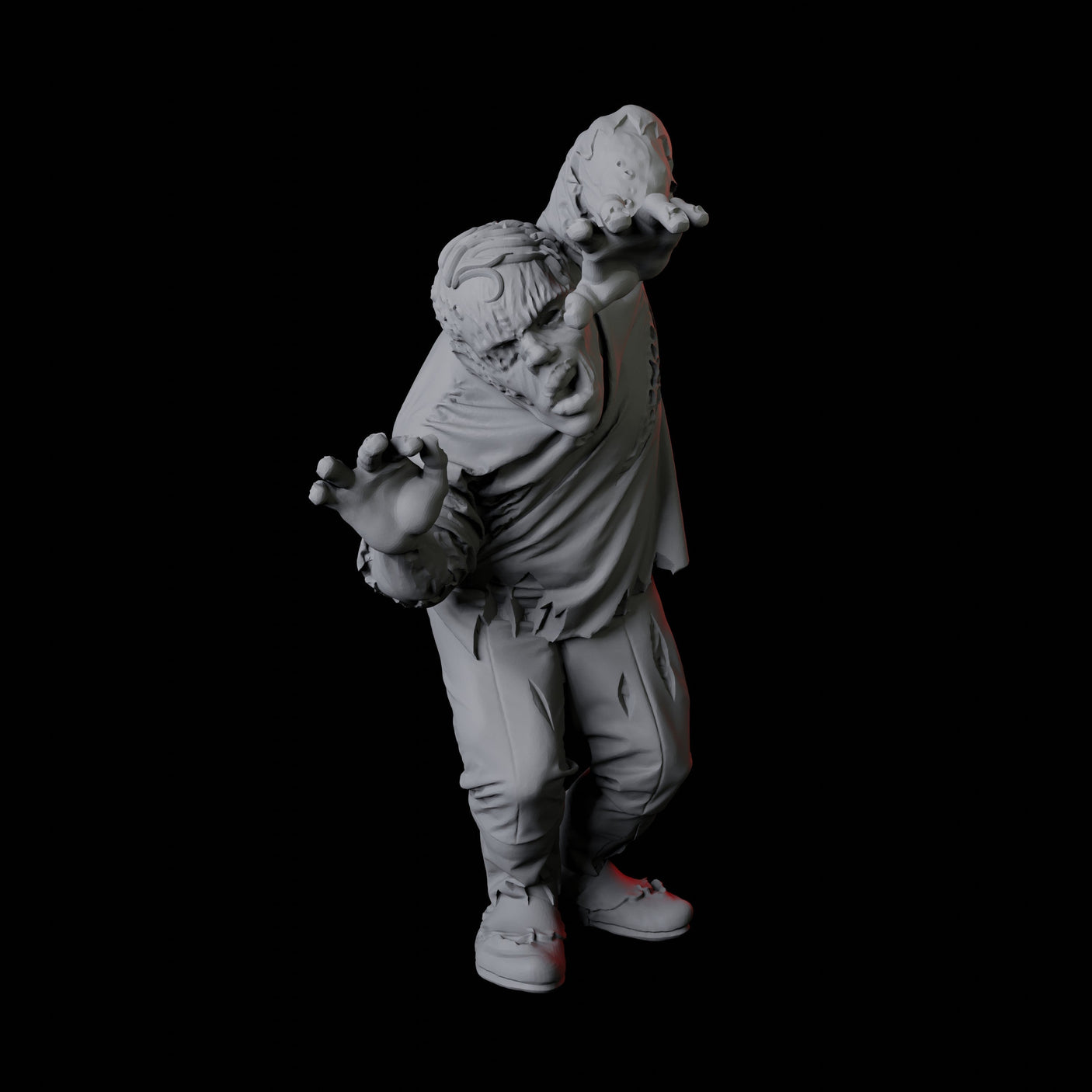 Zombie D Miniature for Dungeons and Dragons, Pathfinder or other TTRPGs