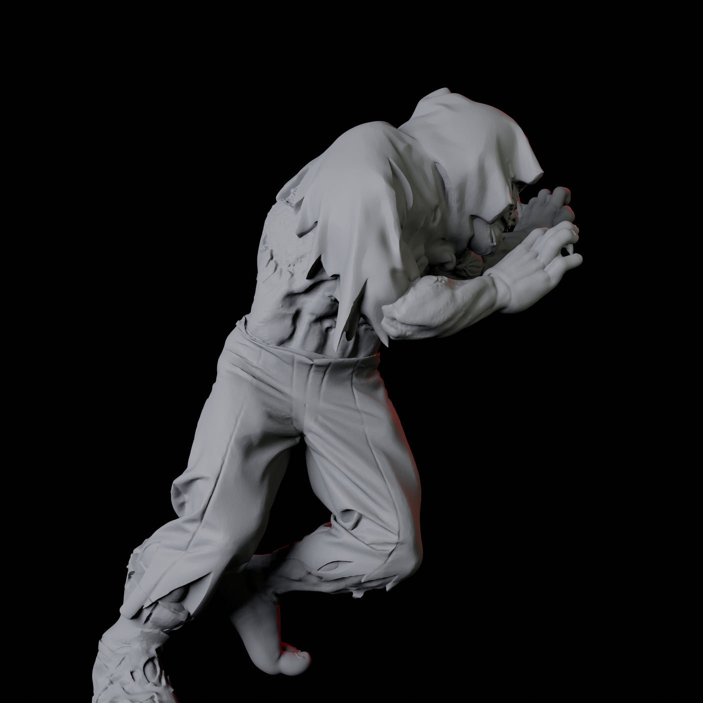 Zombie F Miniature for Dungeons and Dragons, Pathfinder or other TTRPGs