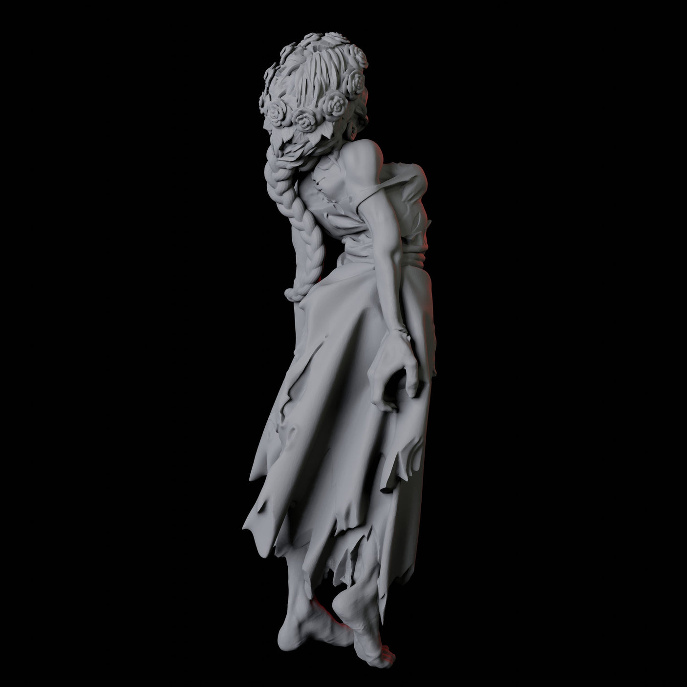 Zombie H Miniature for Dungeons and Dragons, Pathfinder or other TTRPGs
