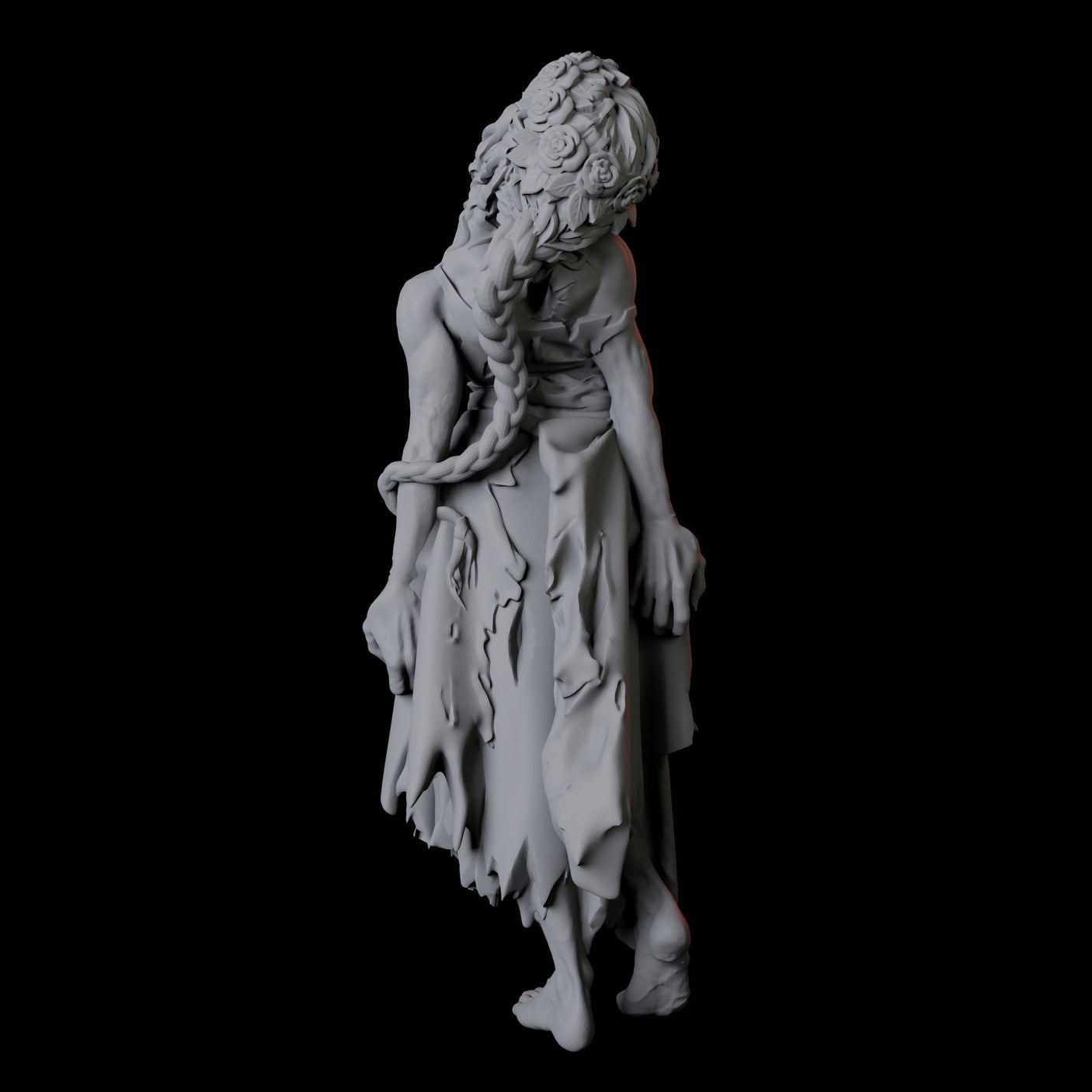 Zombie H Miniature for Dungeons and Dragons, Pathfinder or other TTRPGs