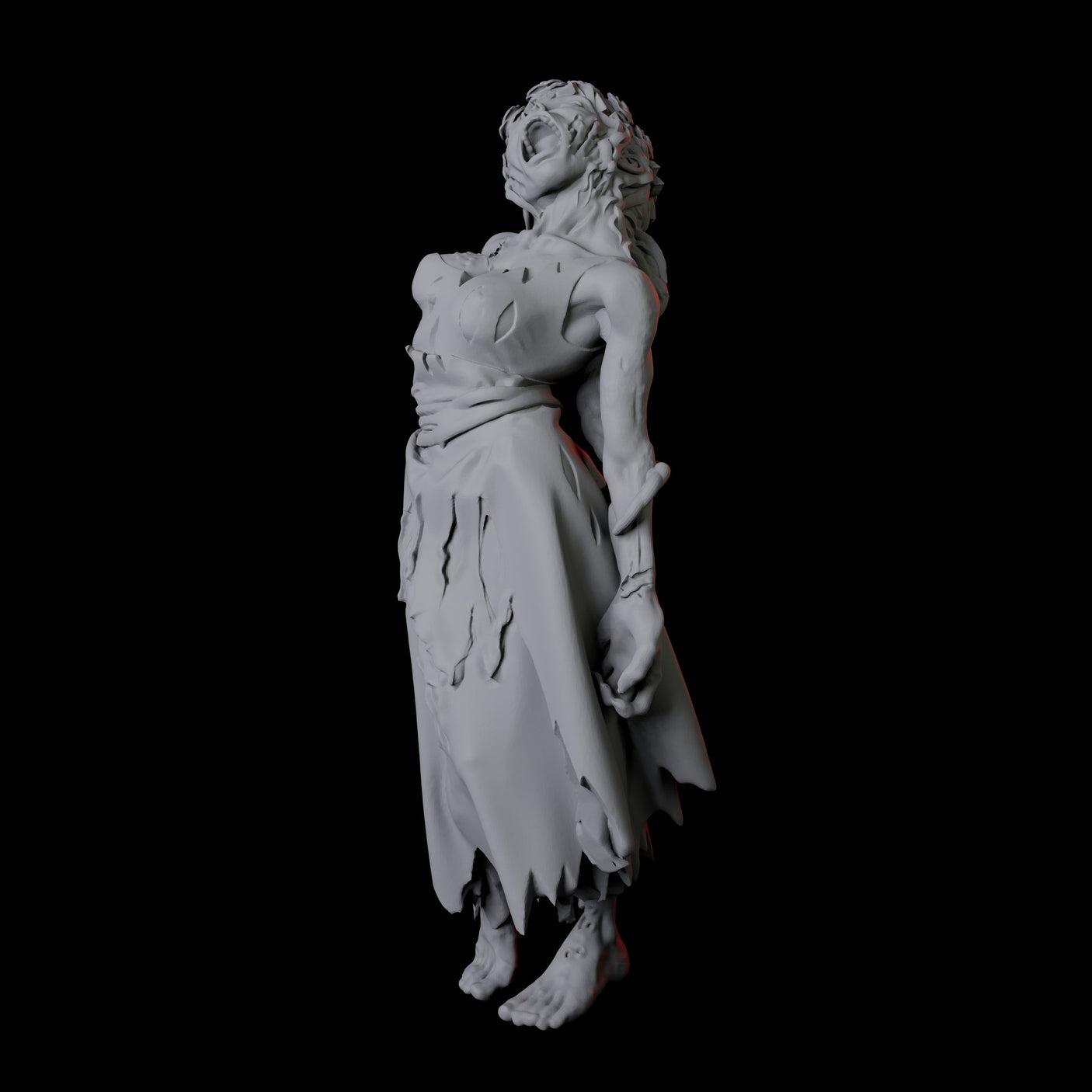 Zombie H Miniature for Dungeons and Dragons, Pathfinder or other TTRPGs