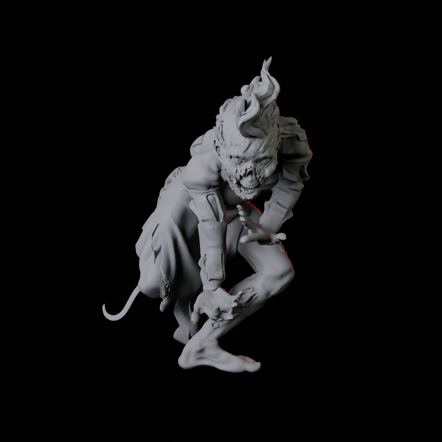 Zombie J Miniature for Dungeons and Dragons, Pathfinder or other TTRPGs