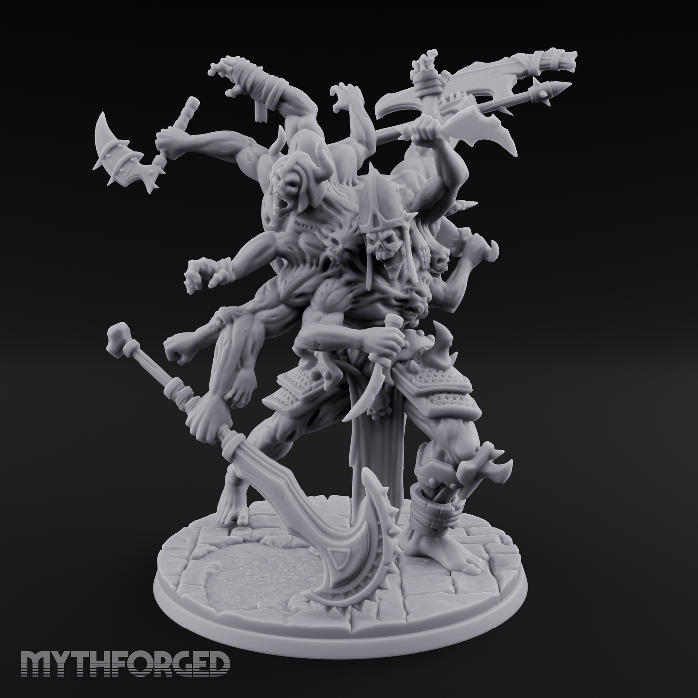 Arms Flailing Wildly Undead Atropal Scion Miniature for Dungeons and Dragons, Pathfinder or other TTRPGs