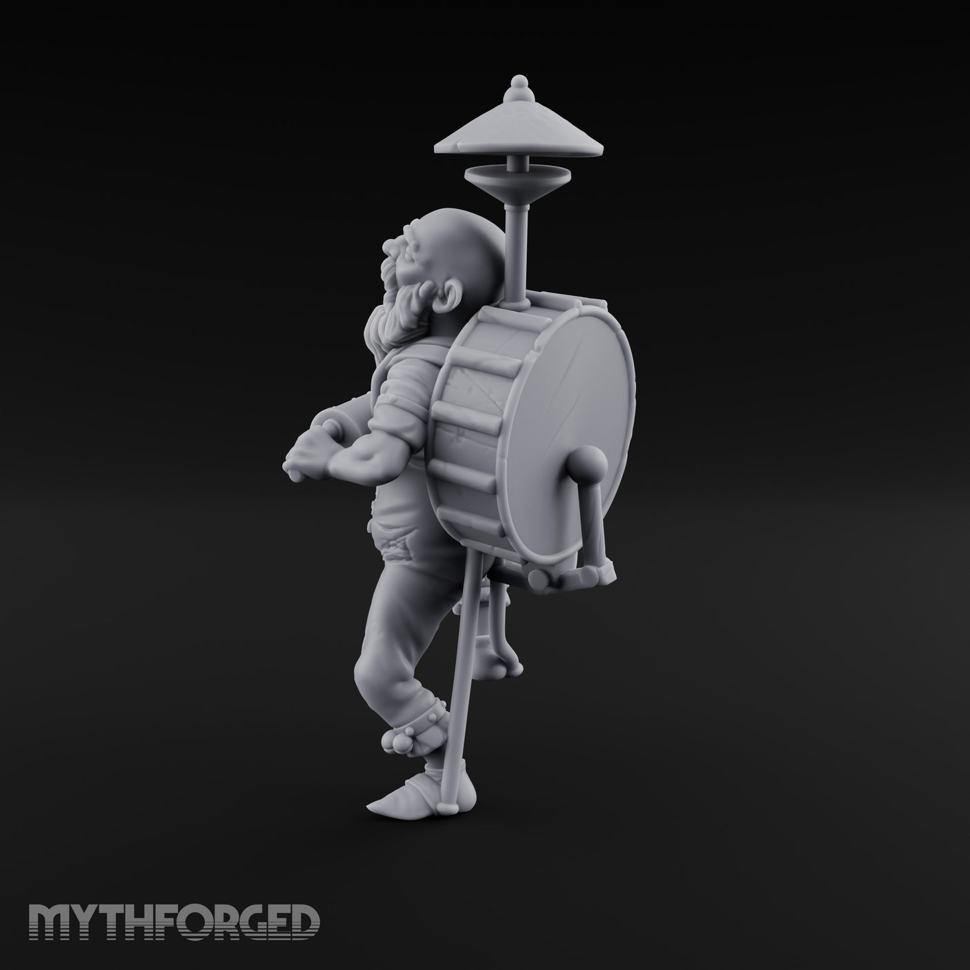 Accordion Squeezing Gnome Bard Miniature for Dungeons and Dragons, Pathfinder or other TTRPGs