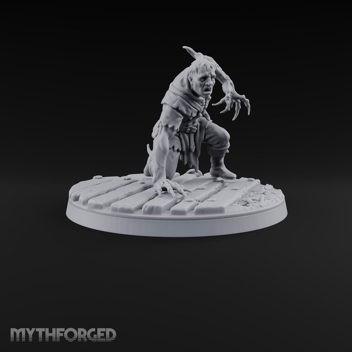 Succumbing to the Change Human Mutants Miniature for Dungeons and Dragons, Pathfinder or other TTRPGs