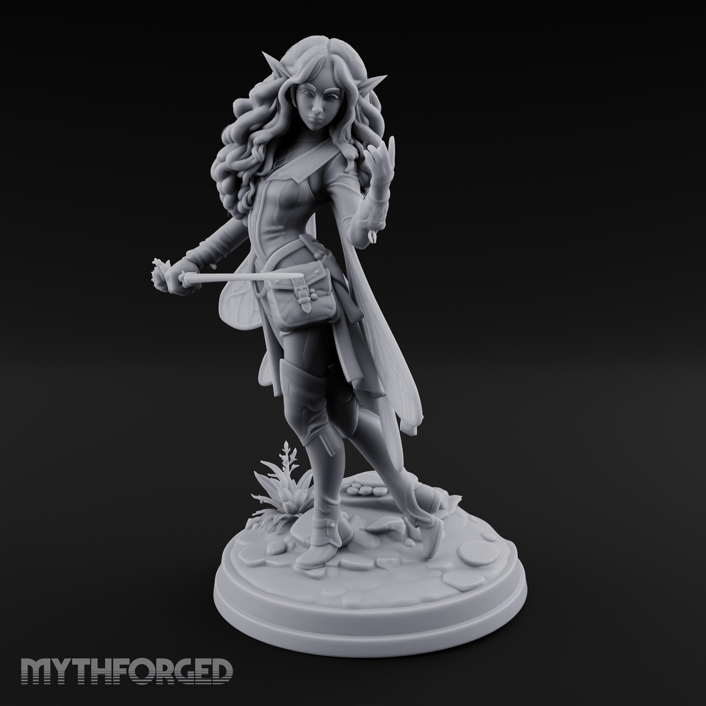 Hair Flowing Confident Elf Rogue Miniature for Dungeons and Dragons, Pathfinder or other TTRPGs