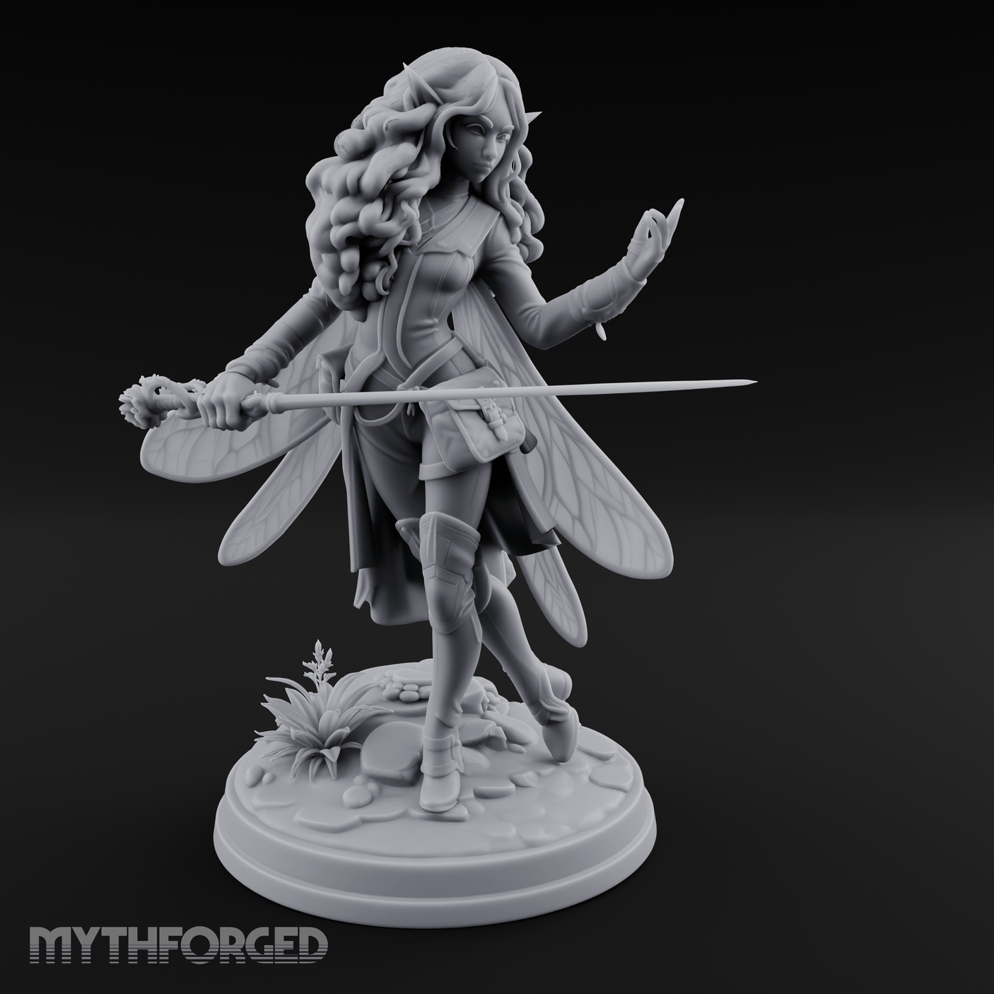 Hair Flowing Confident Elf Rogue Miniature for Dungeons and Dragons, Pathfinder or other TTRPGs