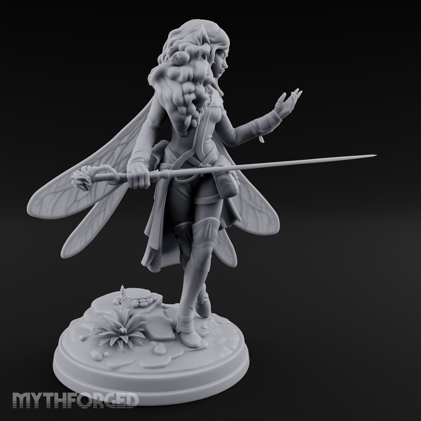 Hair Flowing Confident Elf Rogue Miniature for Dungeons and Dragons, Pathfinder or other TTRPGs