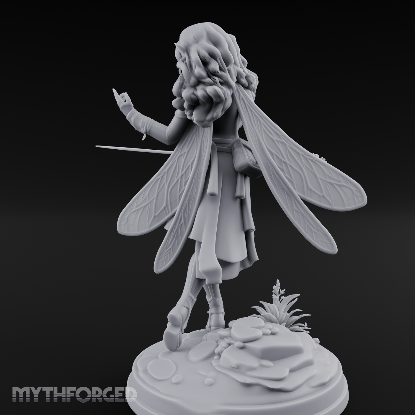 Hair Flowing Confident Elf Rogue Miniature for Dungeons and Dragons, Pathfinder or other TTRPGs