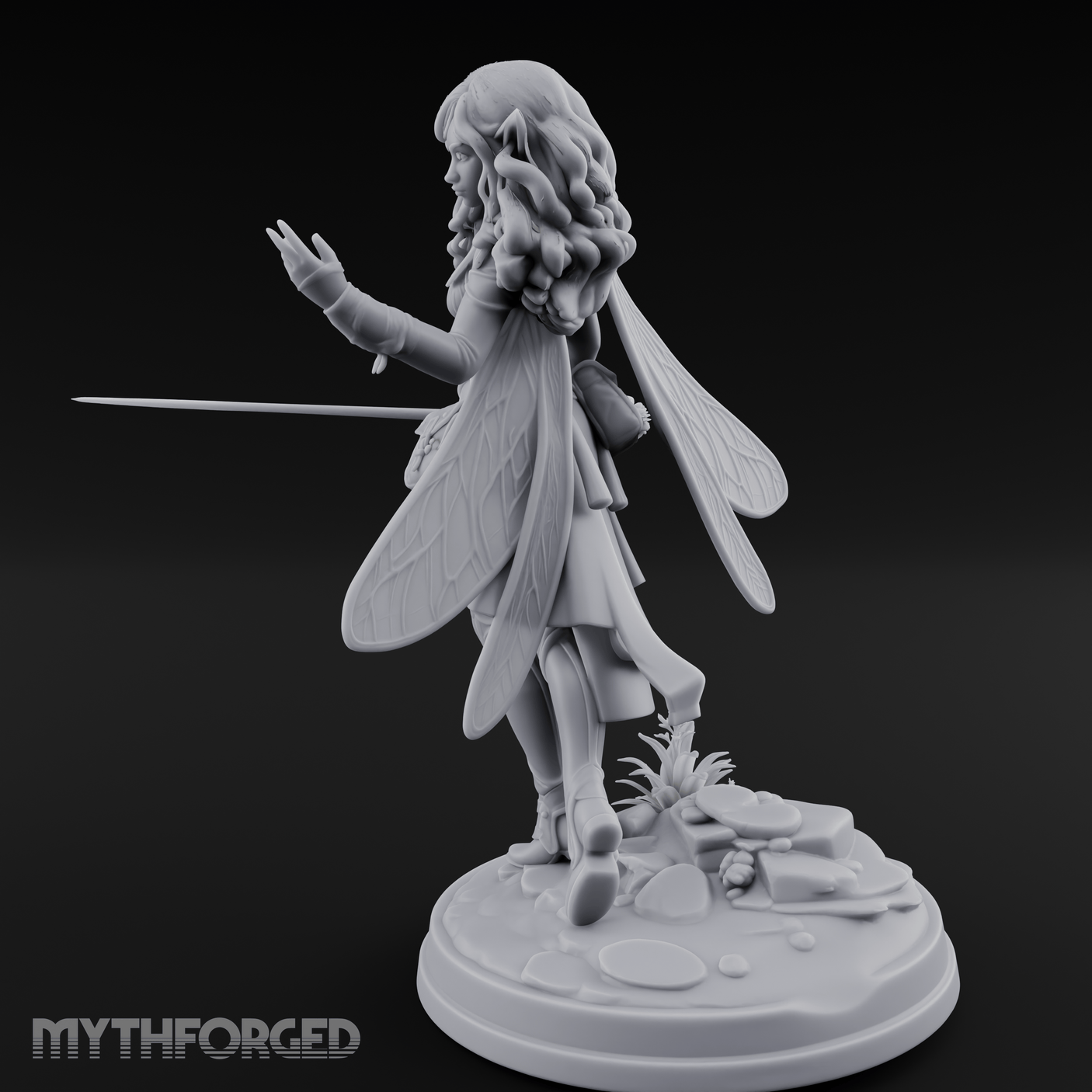 Hair Flowing Confident Elf Rogue Miniature for Dungeons and Dragons, Pathfinder or other TTRPGs