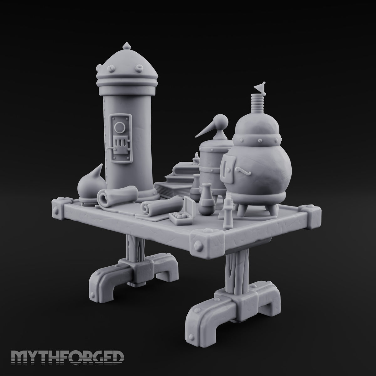 Boiler Room on a Tabletop Alchemist Workbench Desk