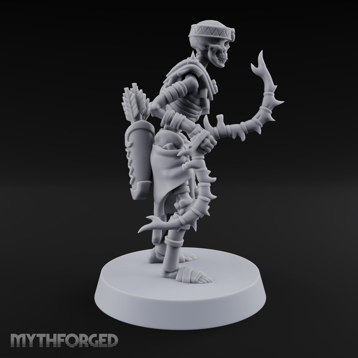 Dust and Sandstone Silence Skeleton Warrior A — Bow & Arrows