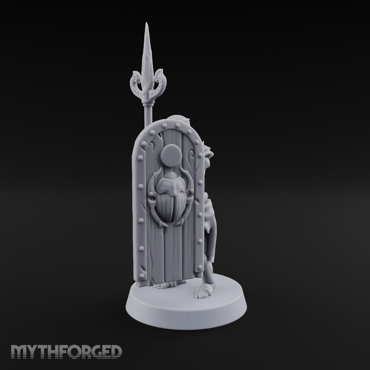 Dust and Sandstone Silence Skeleton Warrior A — Spear & Shield