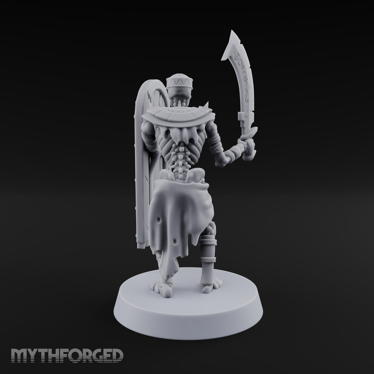 Dust and Sandstone Silence Skeleton Warrior A — Sword & Shield
