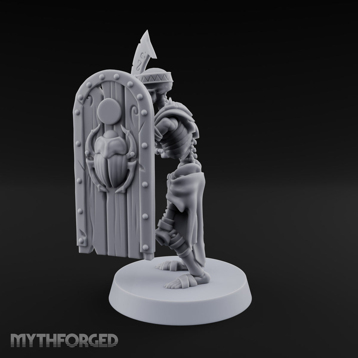 Dust and Sandstone Silence Skeleton Warrior A — Sword & Shield