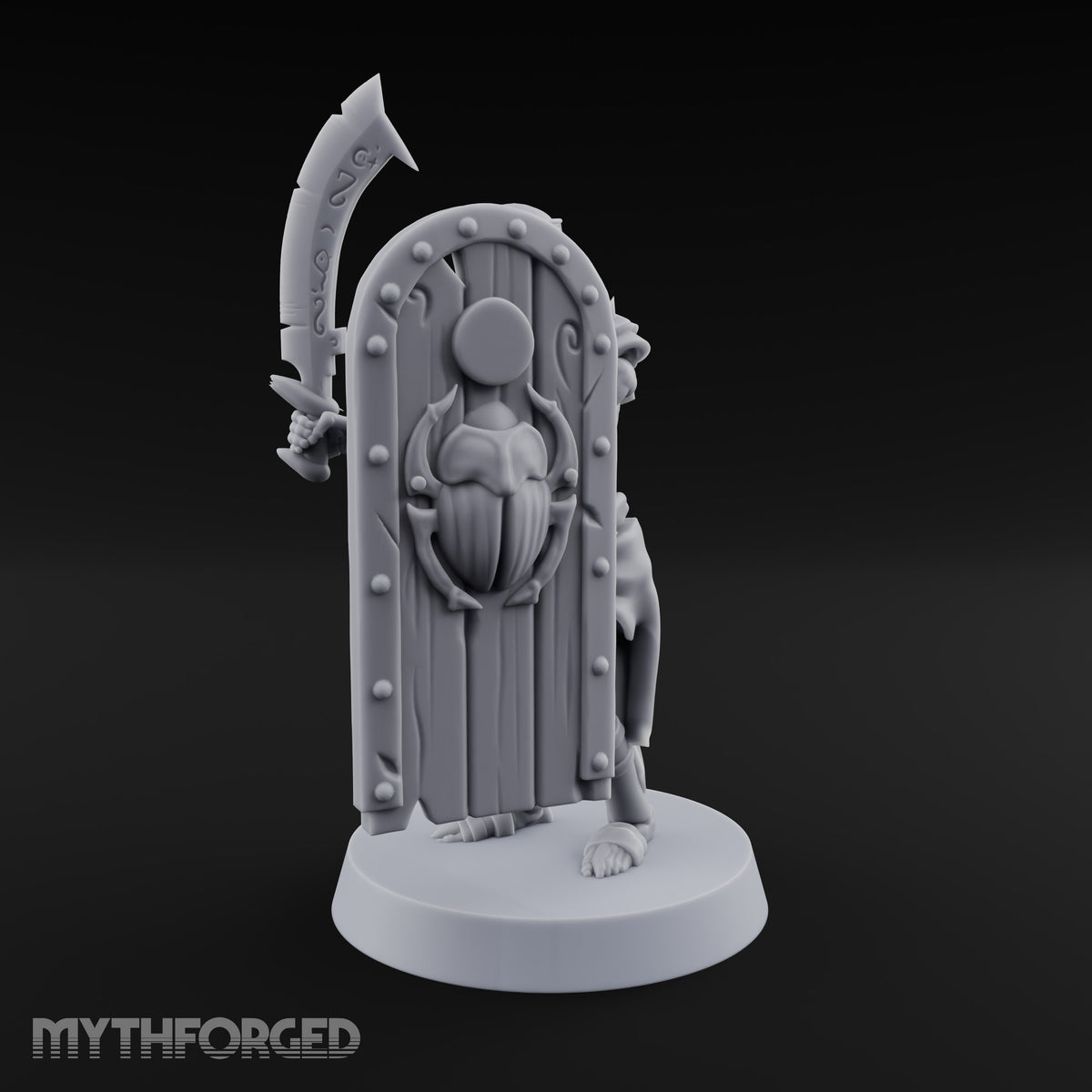 Dust and Sandstone Silence Skeleton Warrior A — Sword & Shield